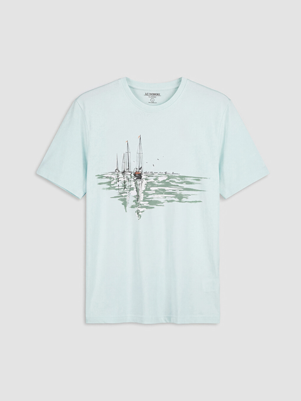 Crew Neck Printed Jersey Men's T-shirt-6
