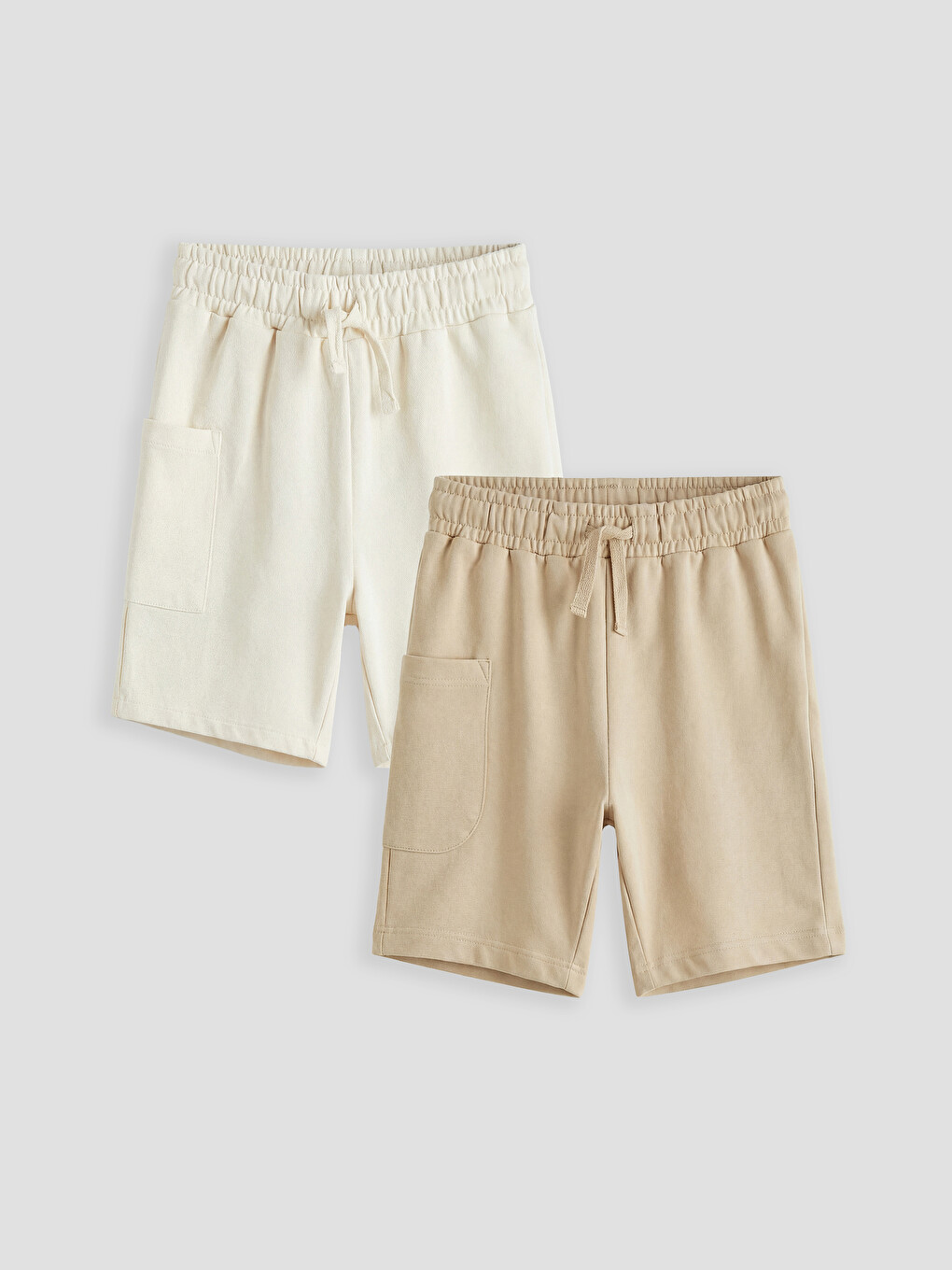 Elastic Waist Basic Boys' Shorts 2 Pack