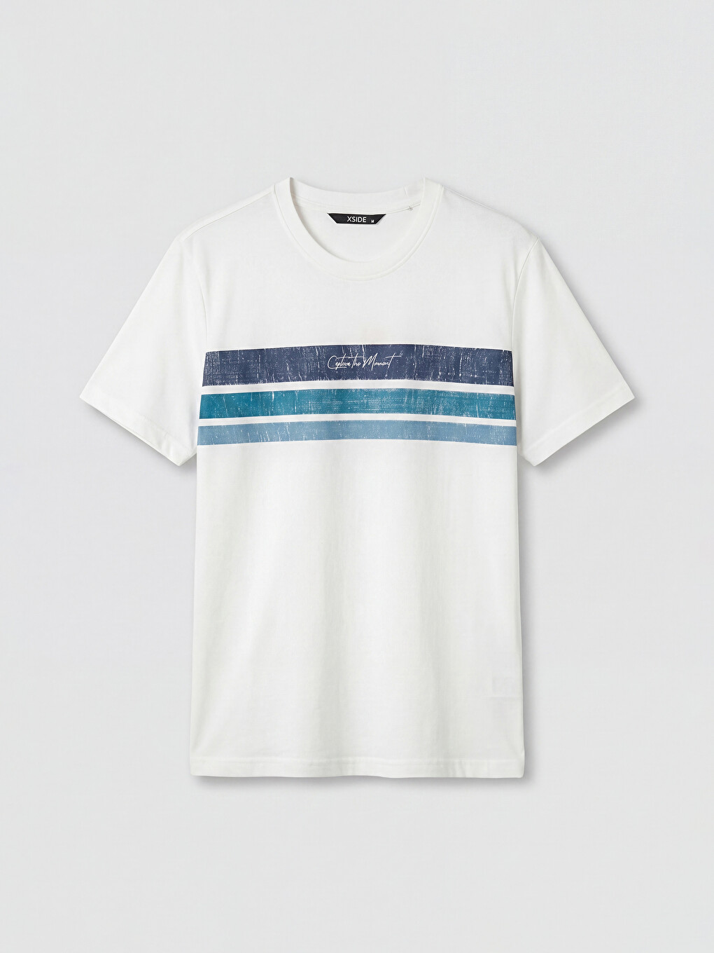 Crew Neck Striped Jersey Men's T-shirt-4