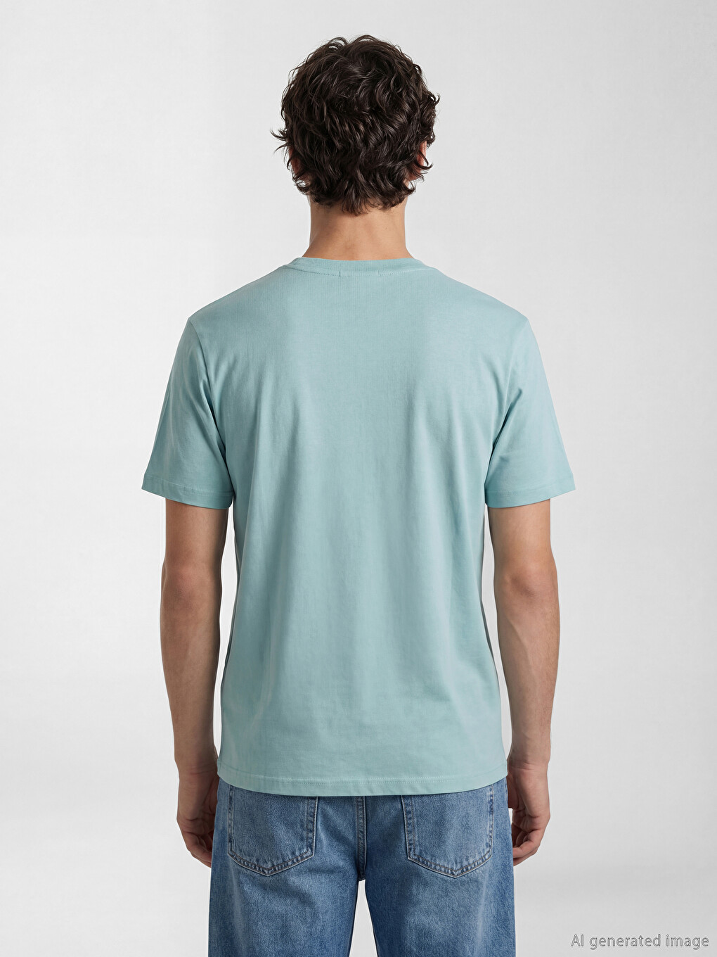 Crew Neck Printed Jersey Men's T-shirt-3
