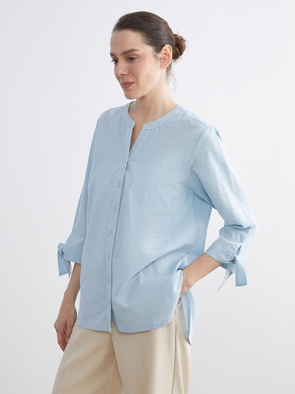 Notch Neck Blouse