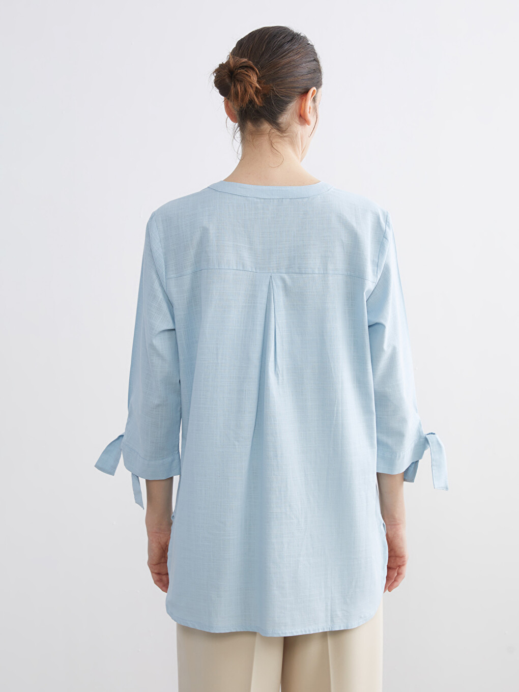 Notch Neck Blouse-3