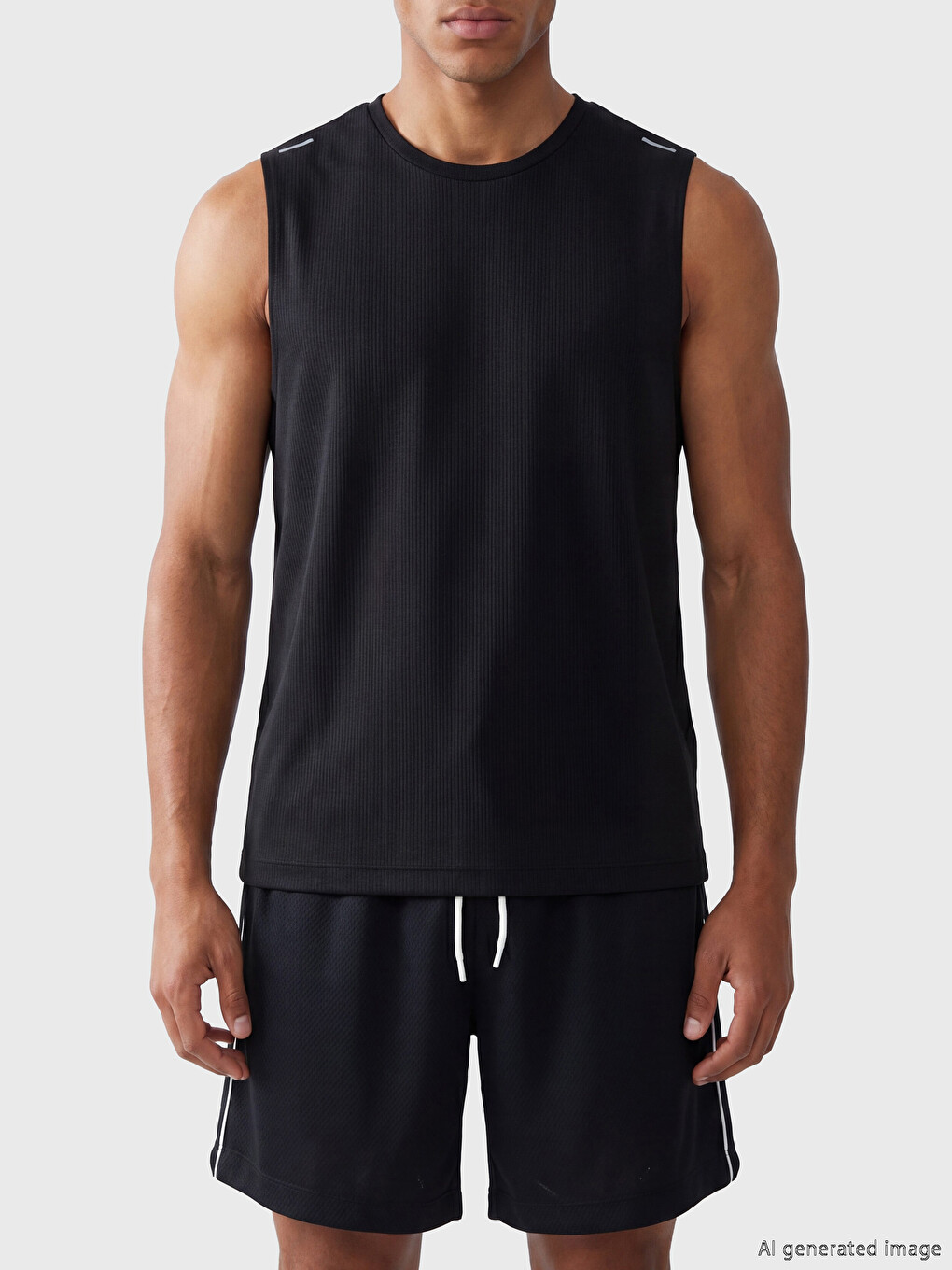 Crew Neck Men's Sleeveless T-shirt-2