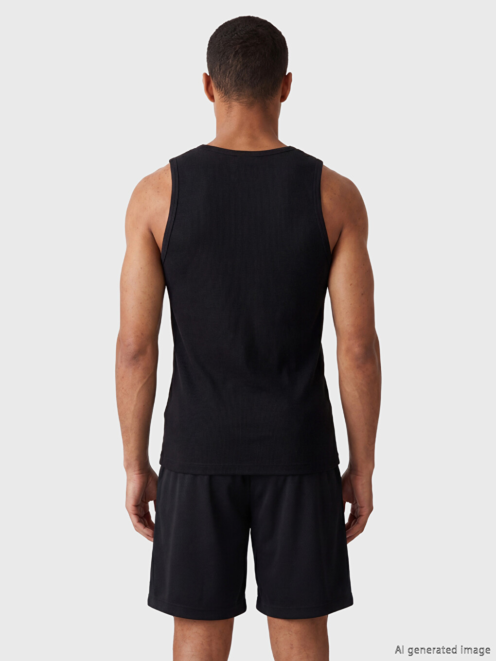 Crew Neck Men's Sleeveless T-shirt-3