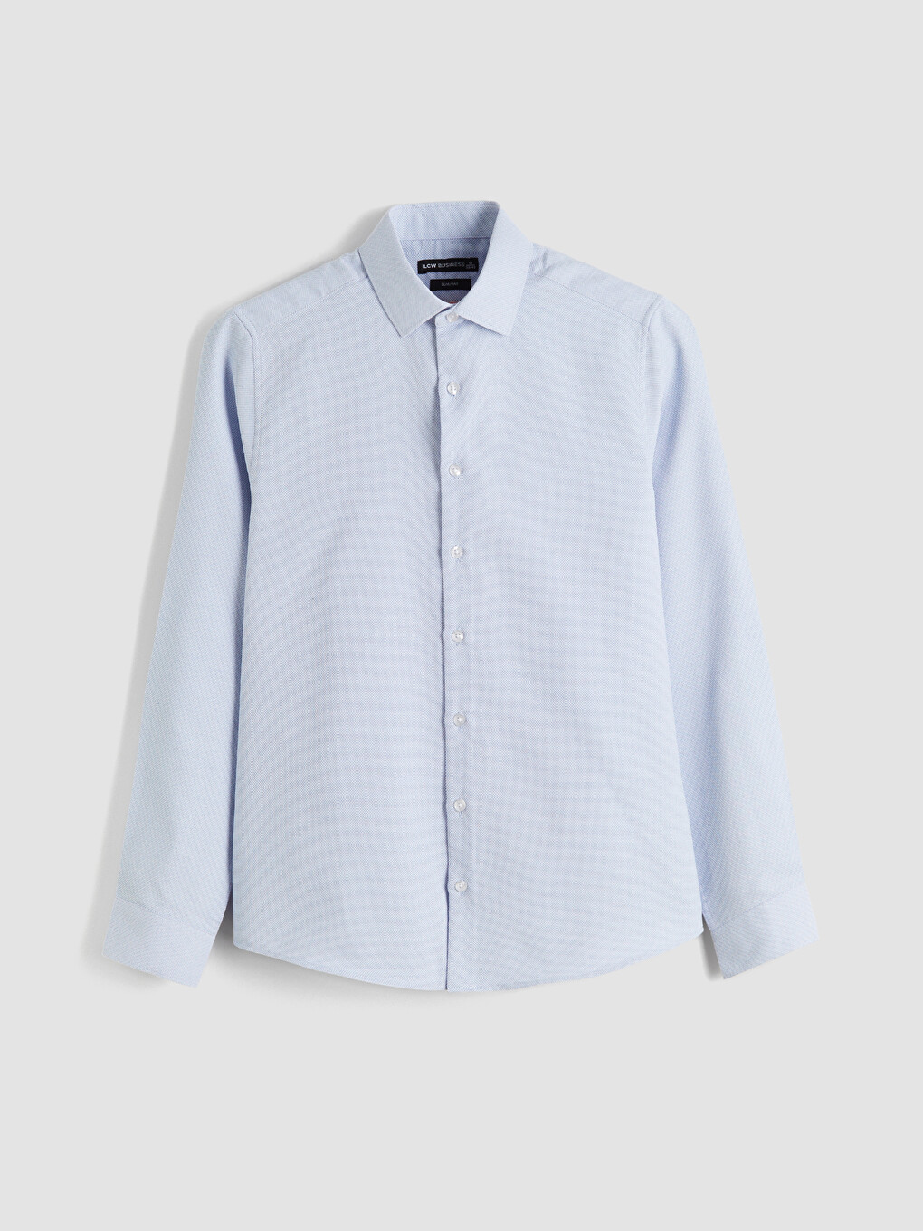 Slim Fit Long Sleeve Dobby Men's Shirt-6
