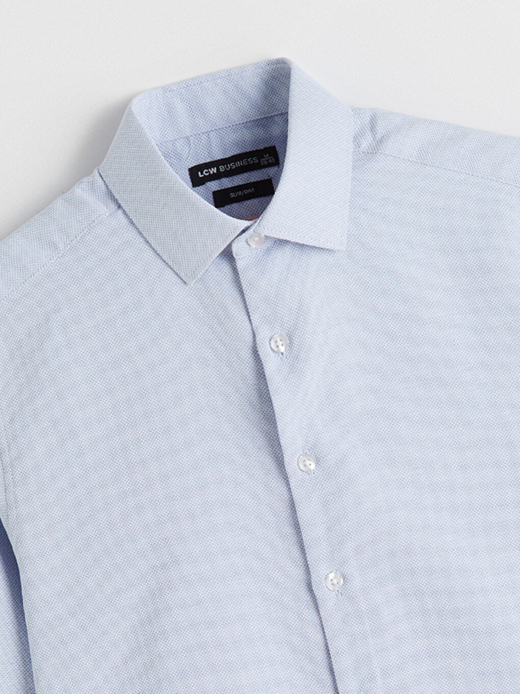 Slim Fit Long Sleeve Dobby Men's Shirt-7