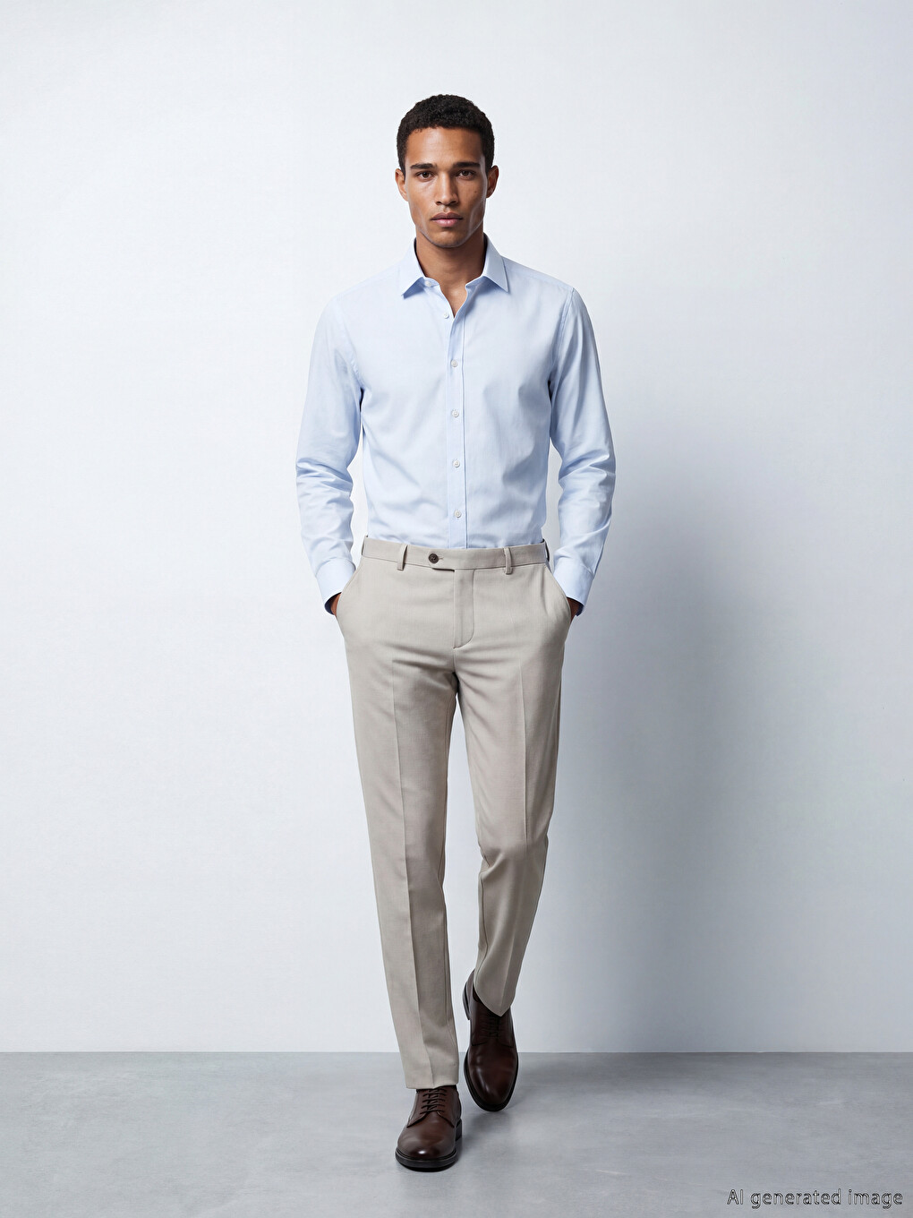 Chemise Popeline Manches Longues Svelte Pour Hommes-2