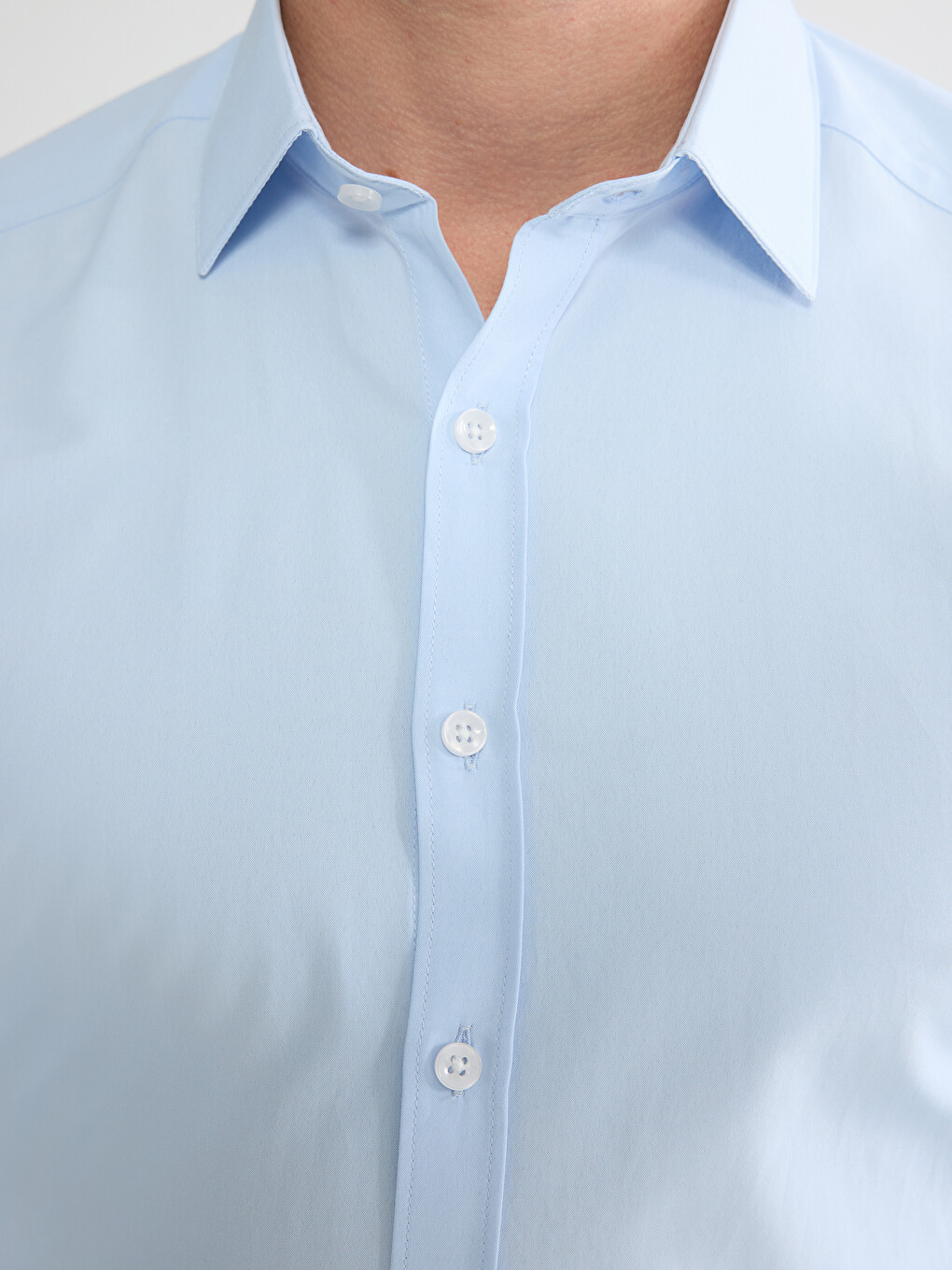 Chemise Popeline Manches Longues Svelte Pour Hommes-4