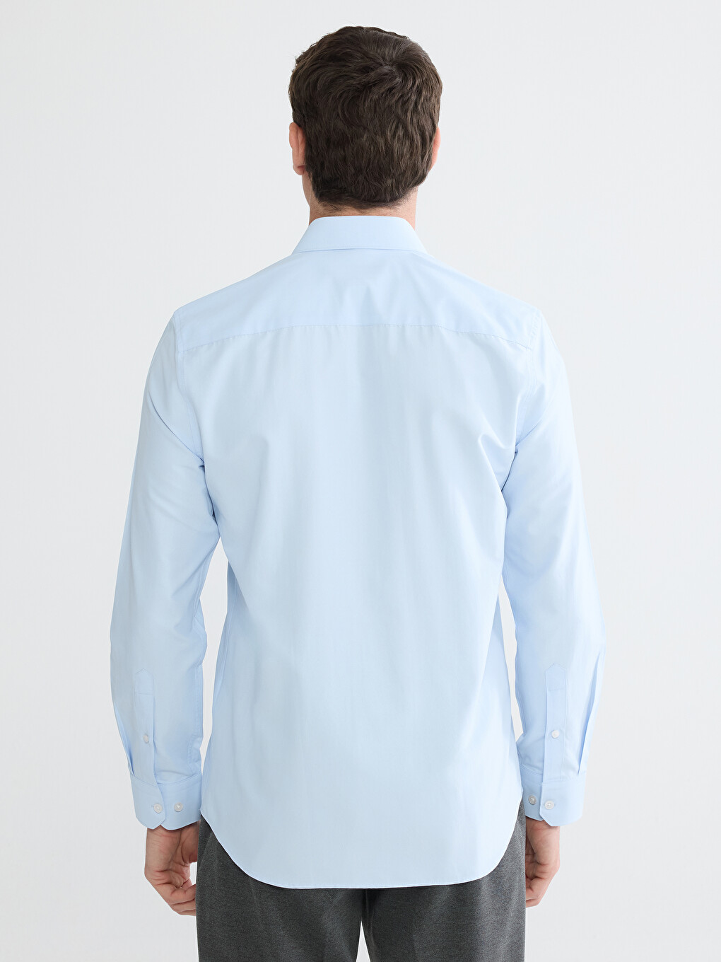 Chemise Popeline Manches Longues Svelte Pour Hommes-5
