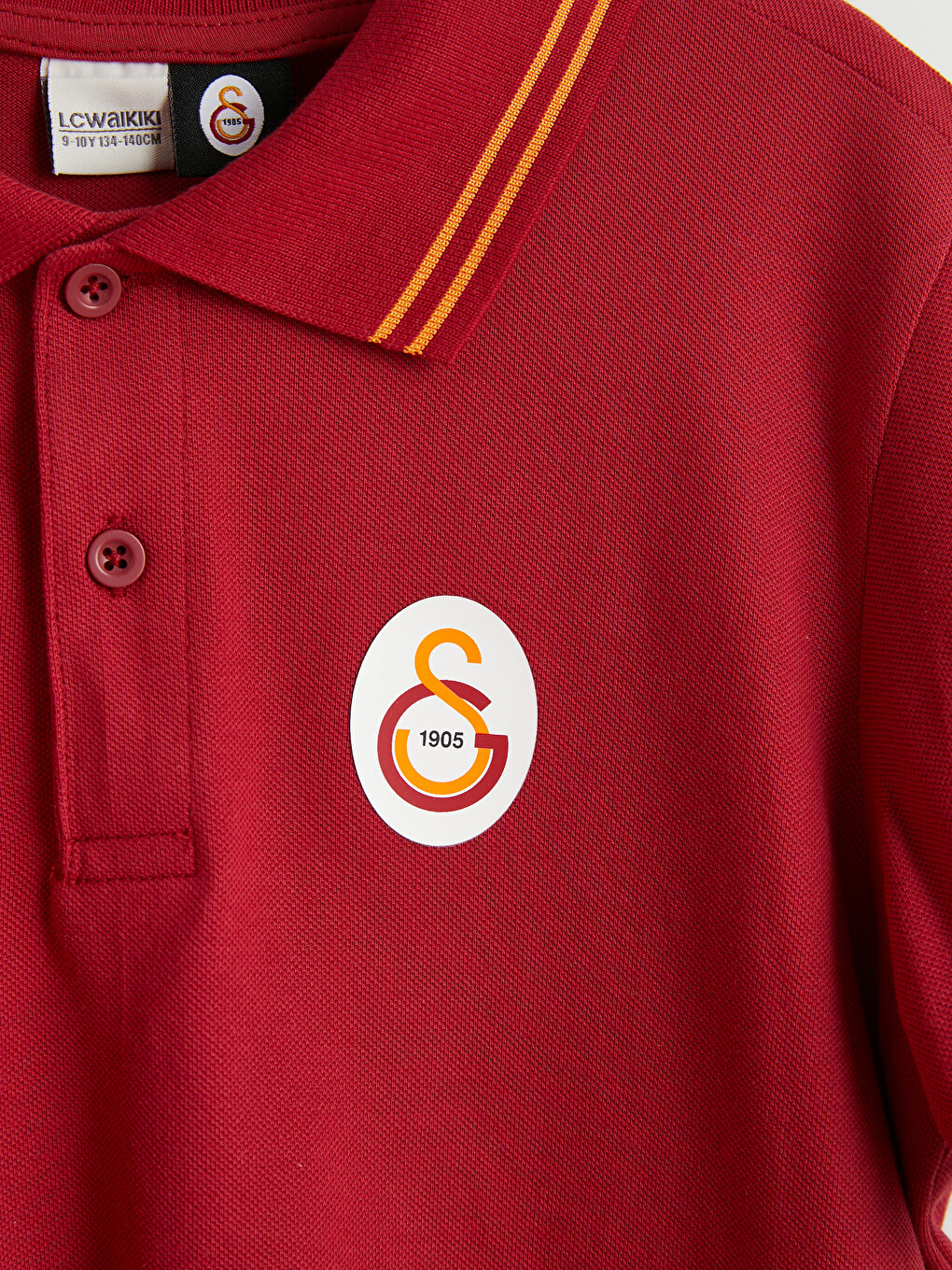 Kırmızı Polo Yaka Galatasaray Baskılı Erkek Çocuk Tişört-2