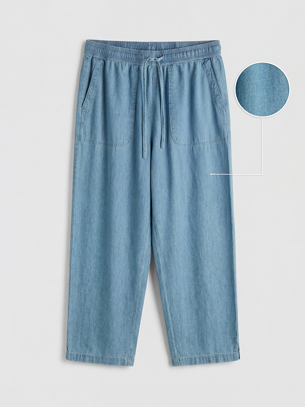 Elastic Waist Women's Jean Capri-4