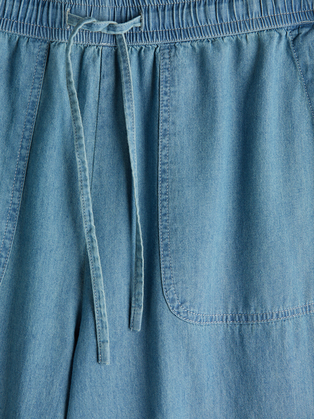Elastic Waist Women's Jean Capri-6