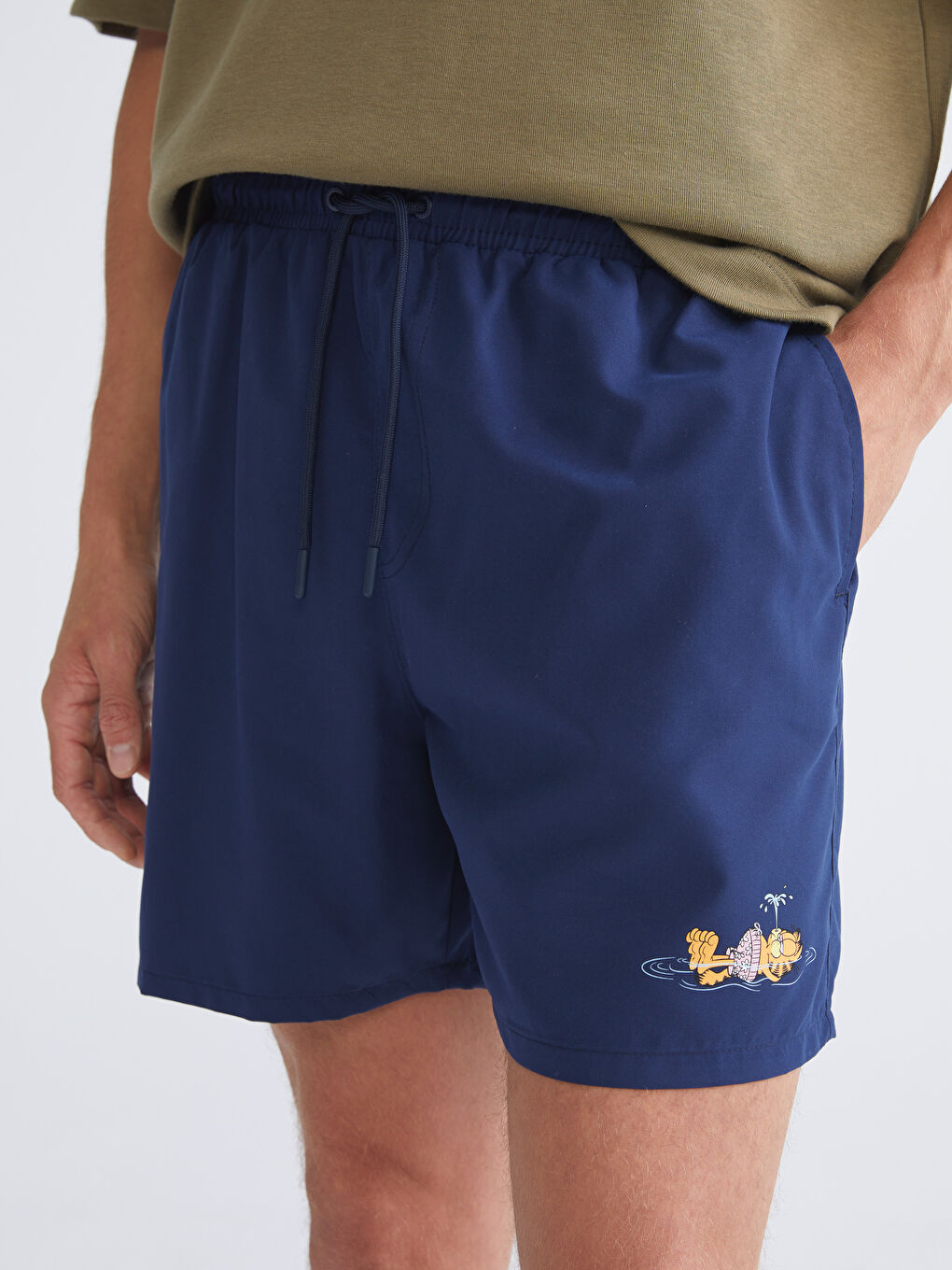 Короткі шорти для плавання з принтом - для чоловіків-2