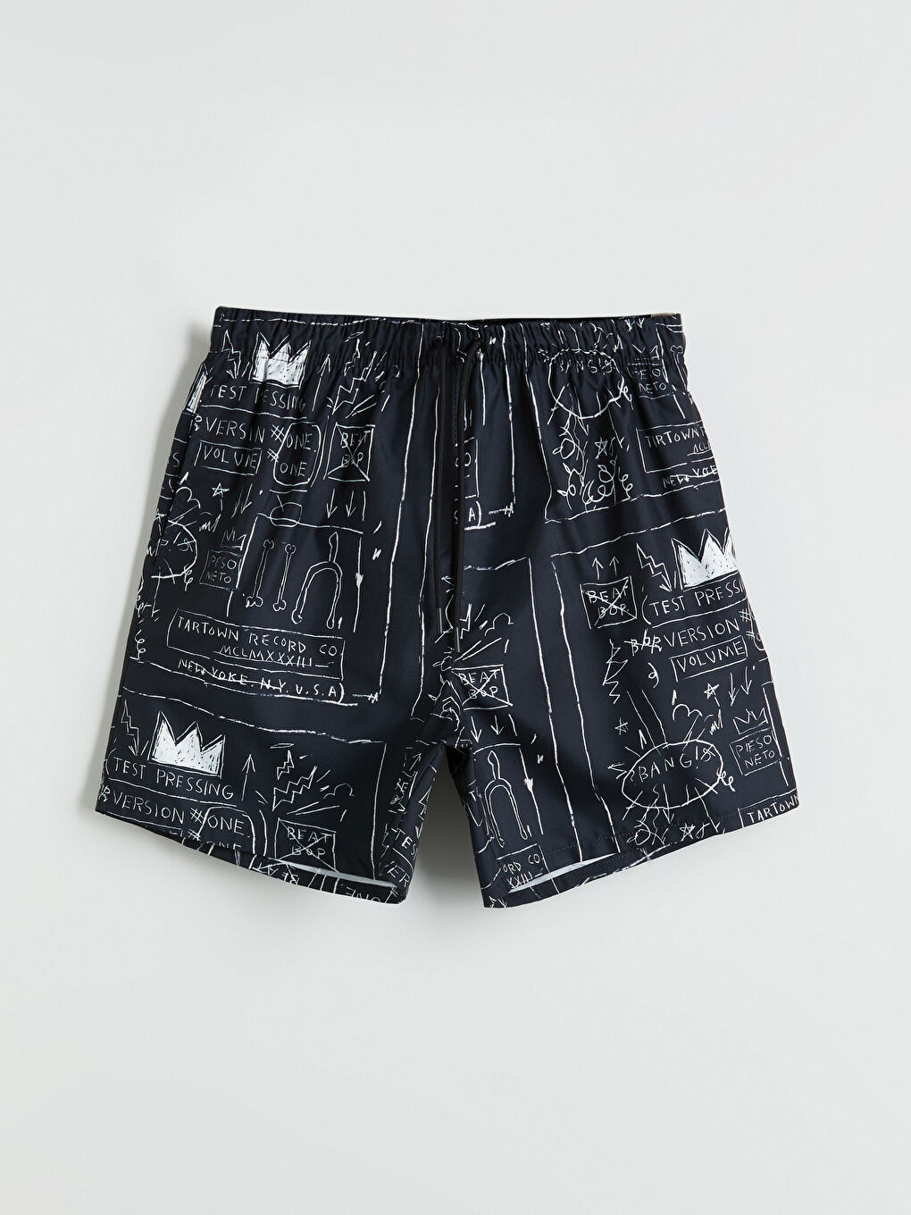 Short Patterned Men's Swimming Shorts -S60015Z8-LQJ