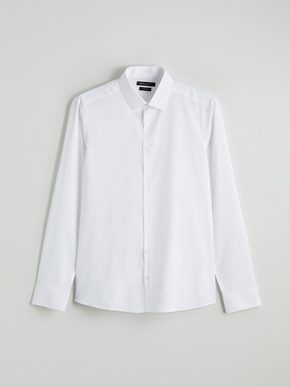 Cămașă Slim Fit Cu Mânecă Lungă Din Gabardină Pentru Bărbați-8