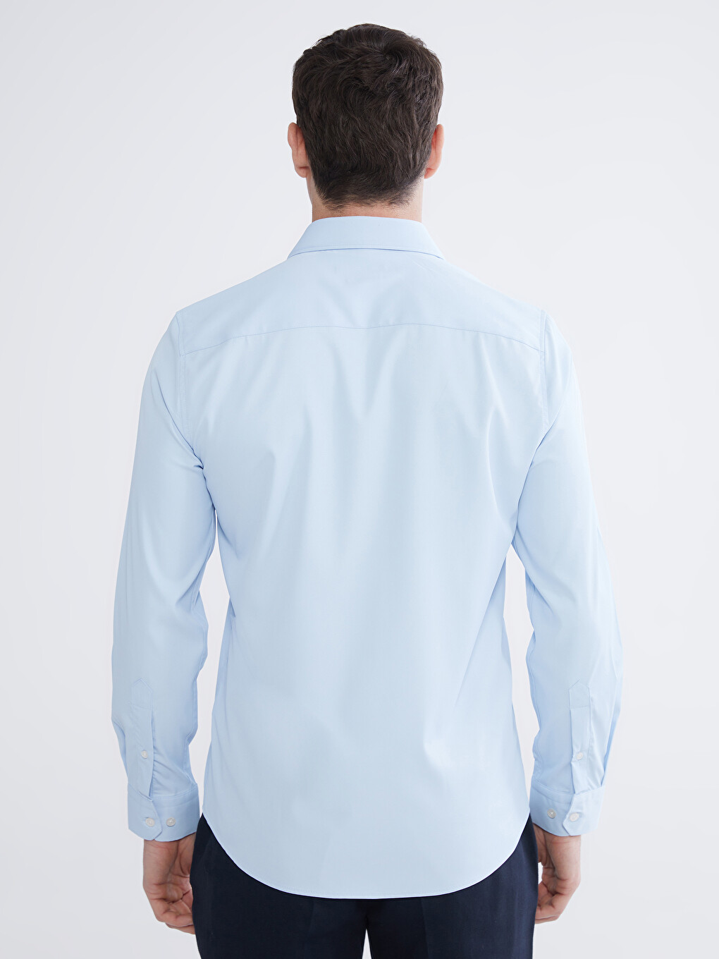 Muška Košulja Dugih Rukava Slim Fit Od Gabardina-6