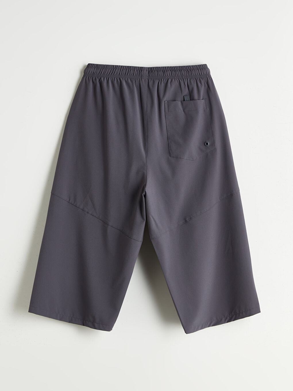 Antrasit Diz Hizası Boy Erkek Deniz Şortu-5