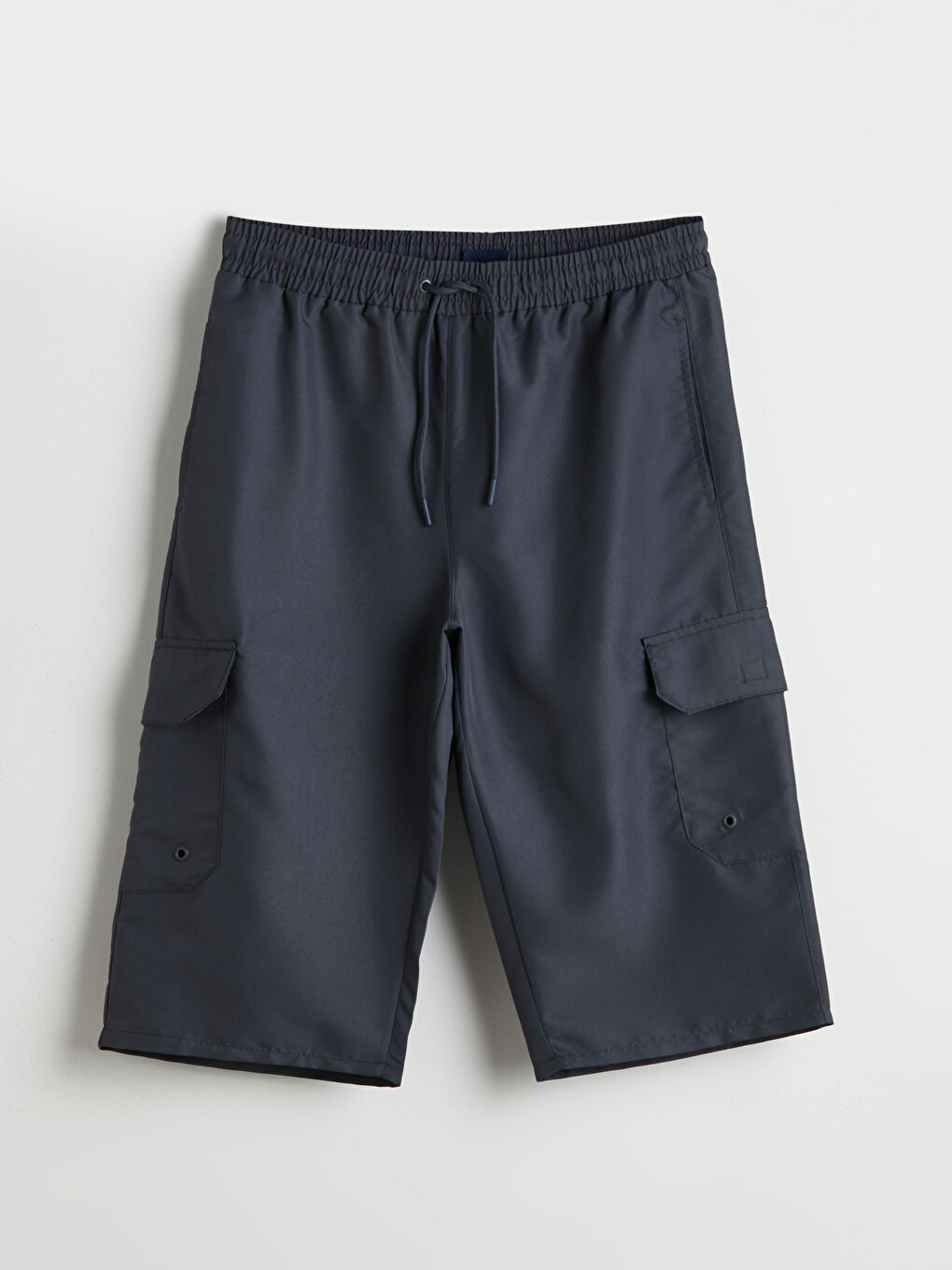 Antrasit Diz Altı Boy Erkek Deniz Şortu-4