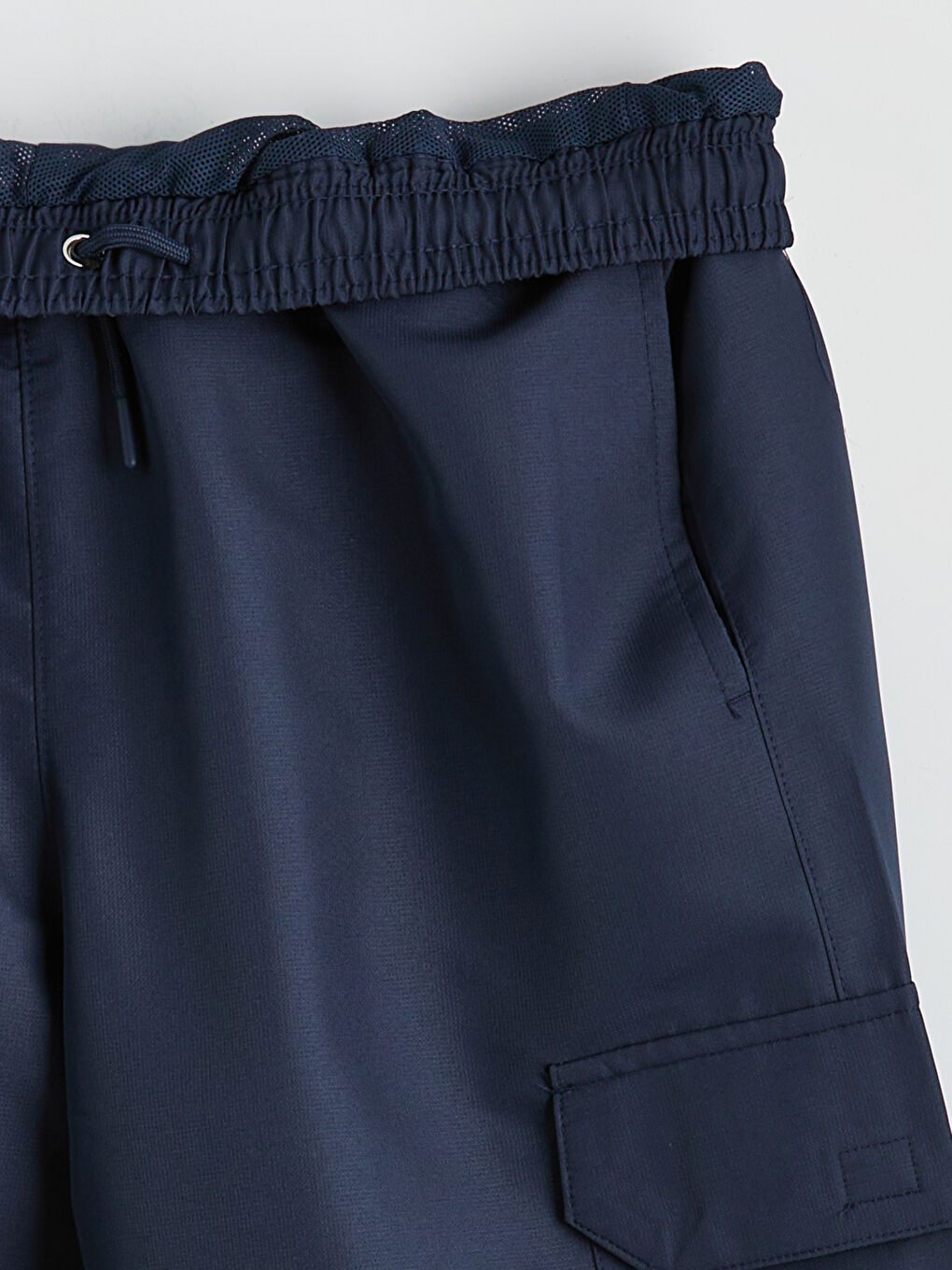 Lacivert Diz Altı Boy Erkek Deniz Şortu-1