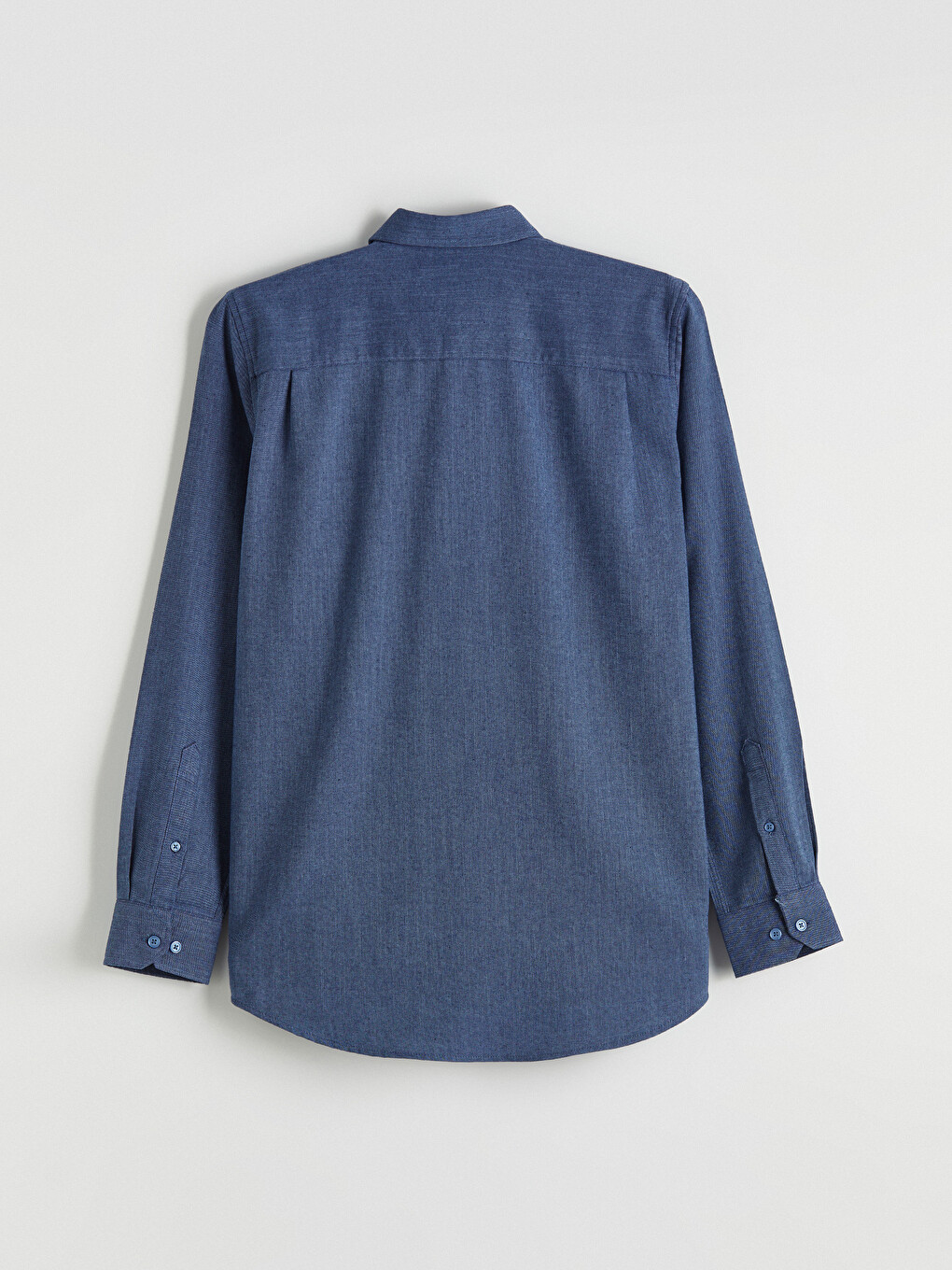 Regular Fit Long Sleeve Linen Blend Men's Shirt-6