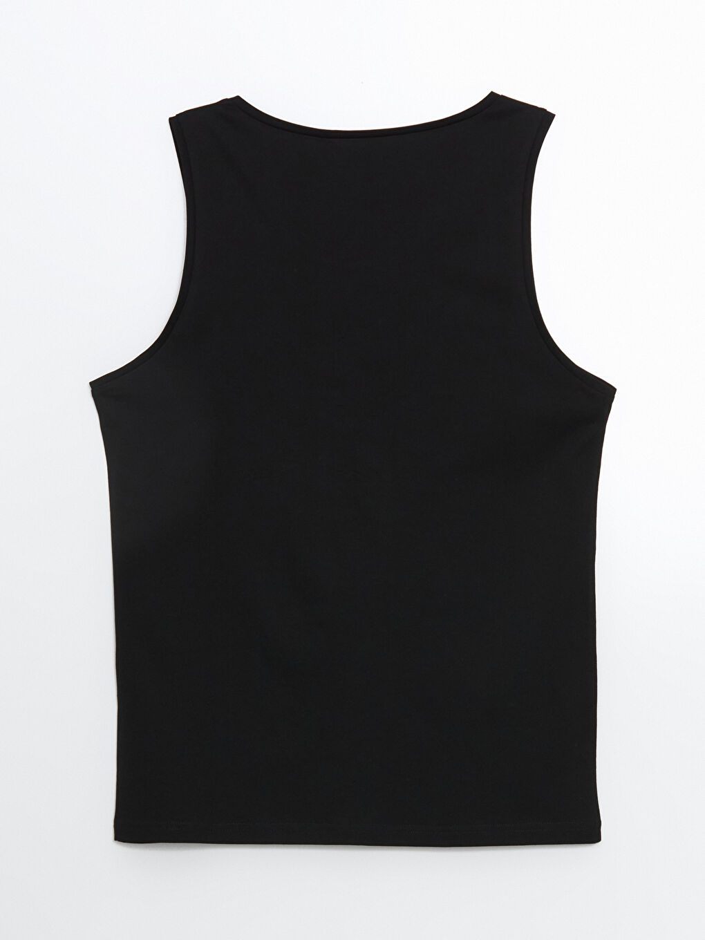 Siyah Florida Baskılı Erkek Kolsuz Tişört-5