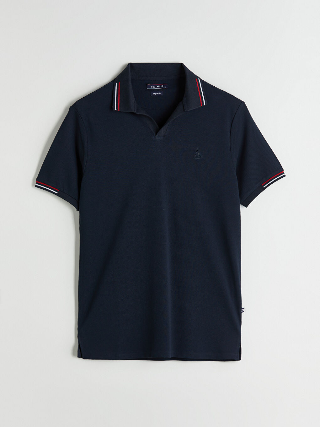 Lacivert Polo Yaka Pike Erkek Tişört-4