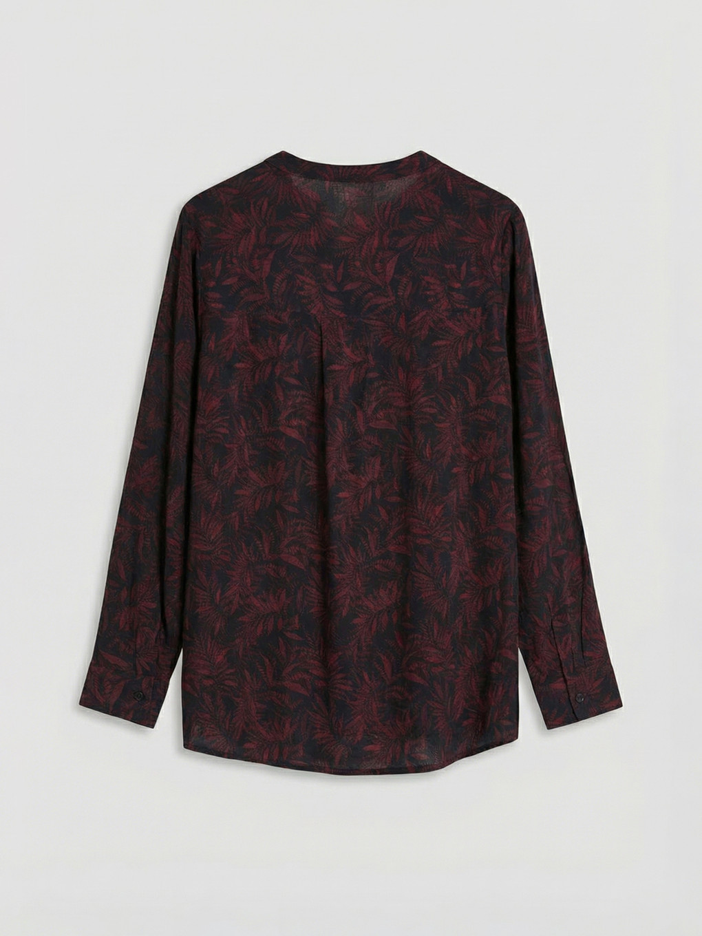 Notch Neck Patterned Blouse-5