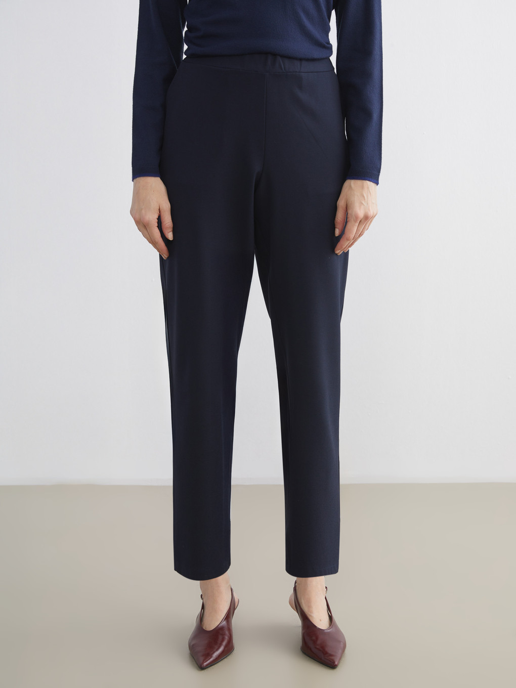 Plus Size Elastic Waist Women's Trousers-2