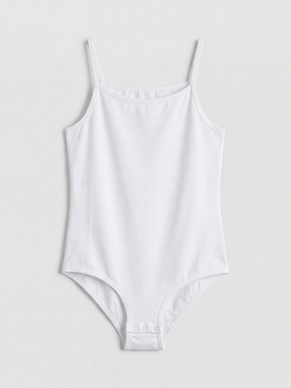 Square Neck Strappy Girls' Snap Bodysuit