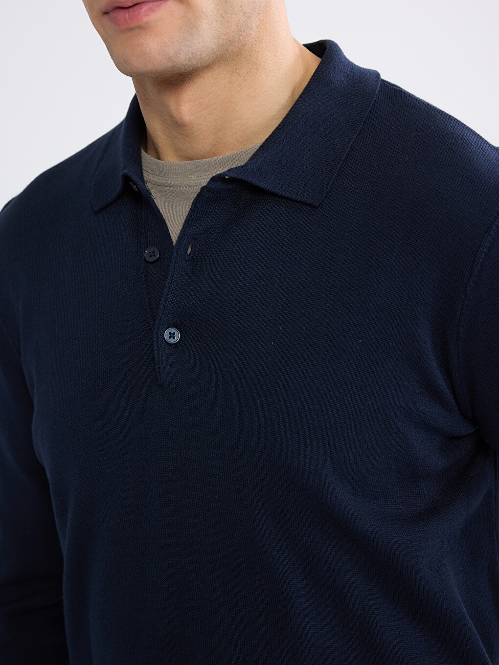 Polo Neck Men's Knitwear Sweater-2