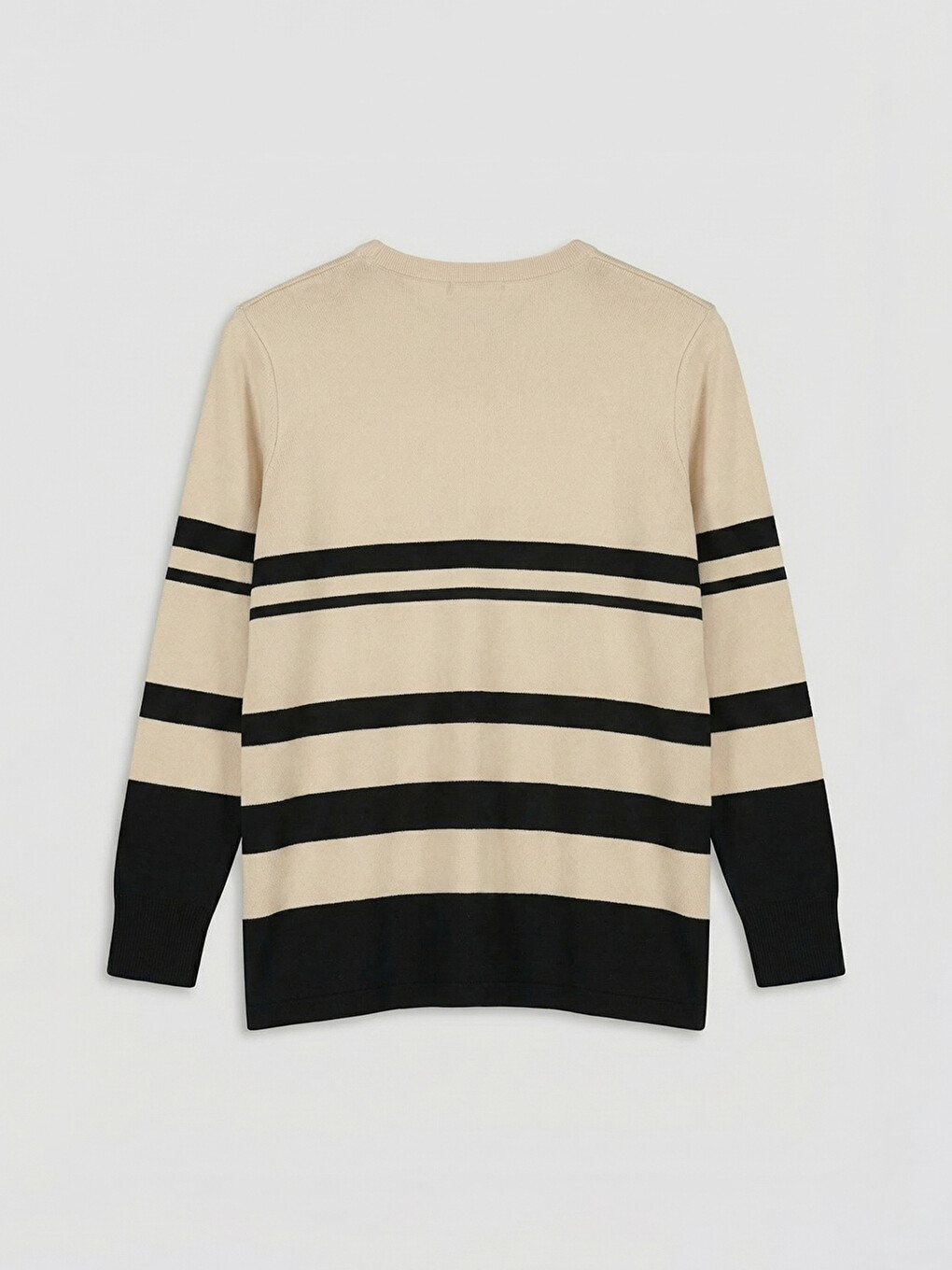 Pull-over Rayé Pour Femmes À Col Rond En Tricot-5