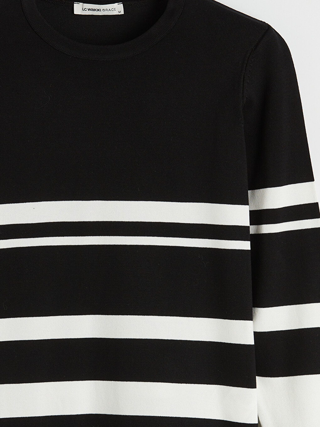 Pull-over Rayé Pour Femmes À Col Rond En Tricot-5