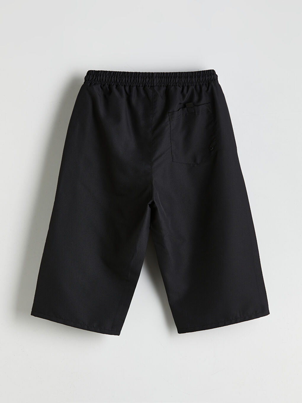 Siyah Diz Altı Boy Erkek Deniz Şortu-5