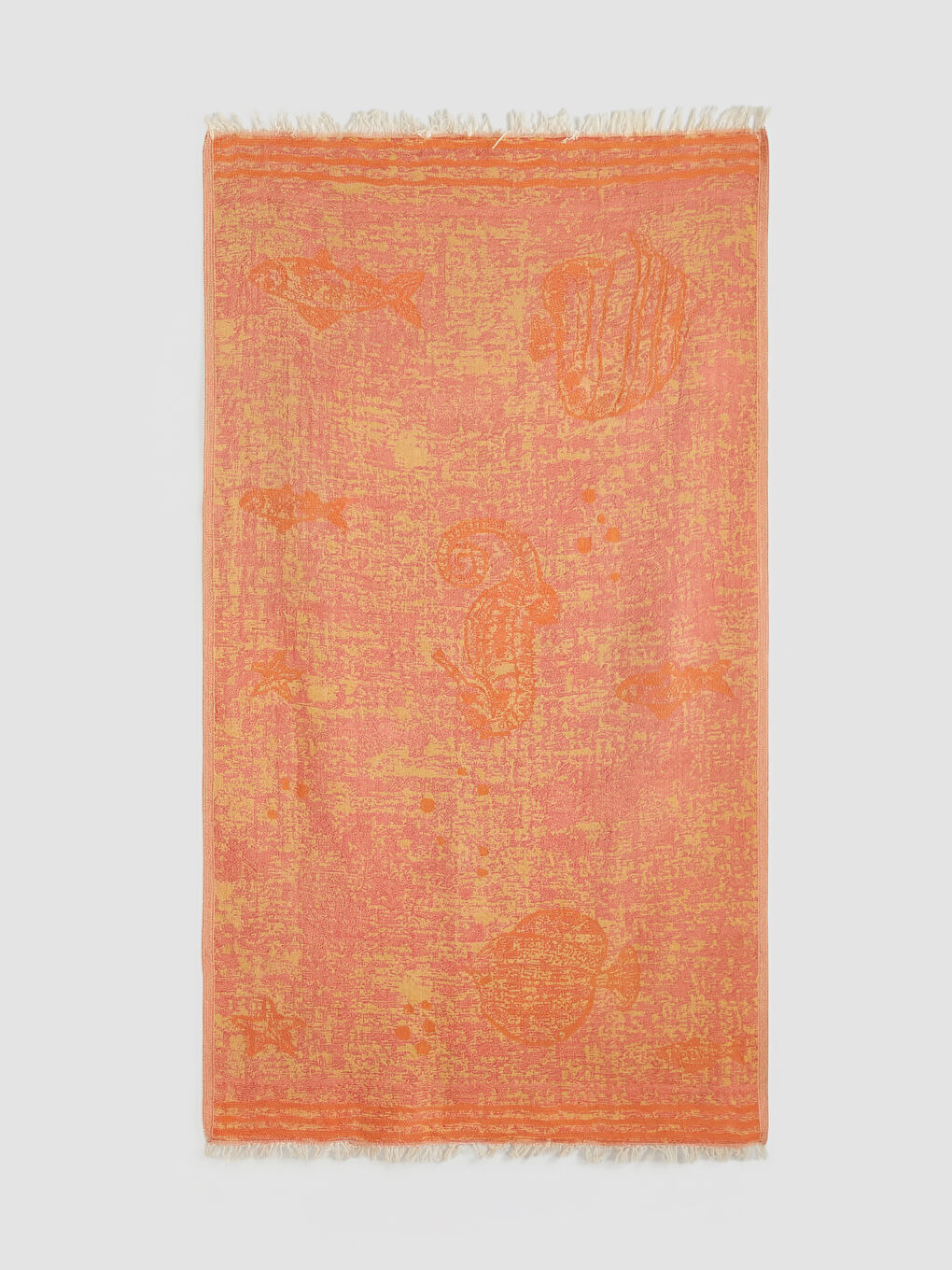 Turuncu Pamuklu Plaj Havlusu