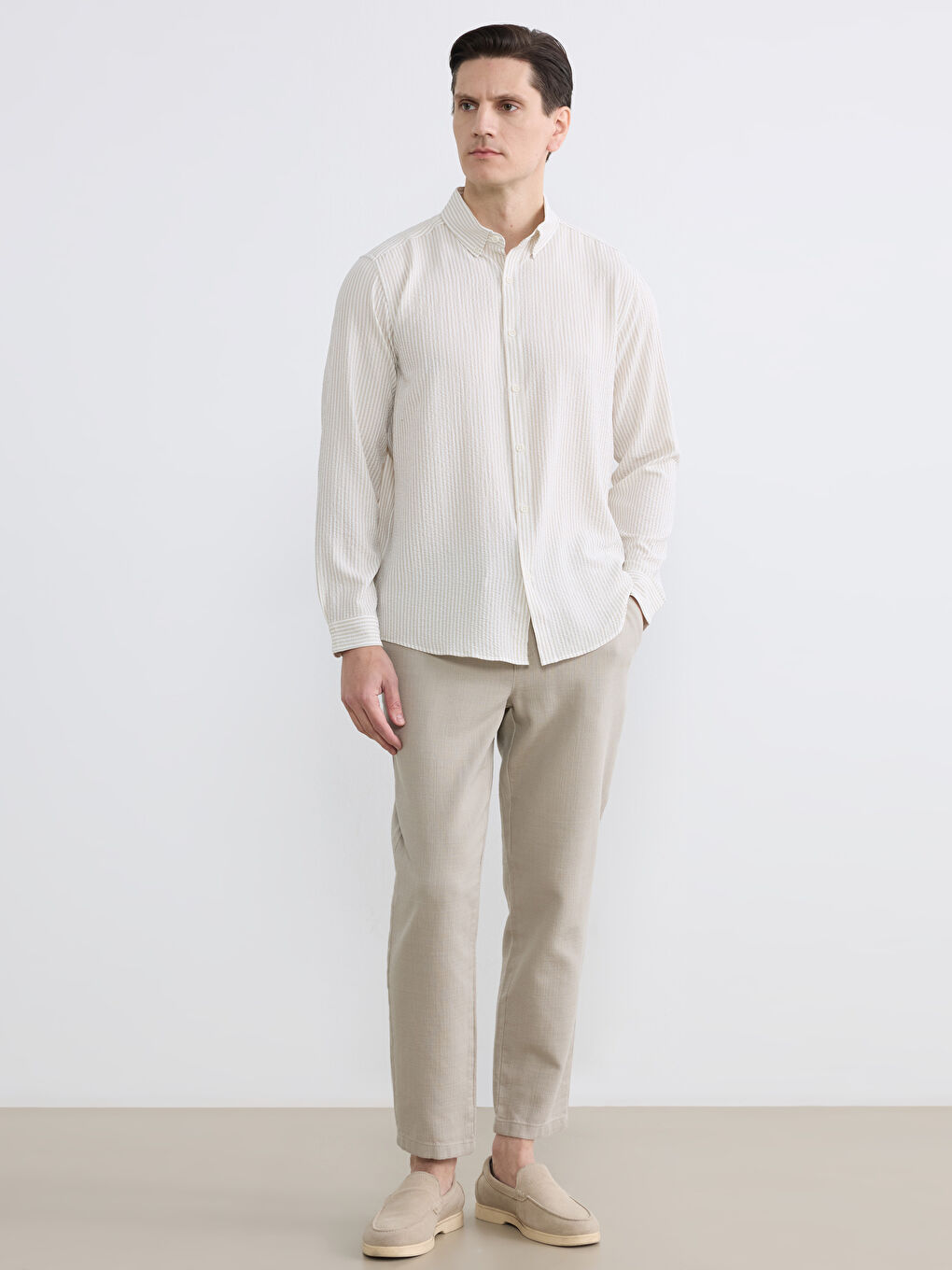Chemise BEIGE Homme-1