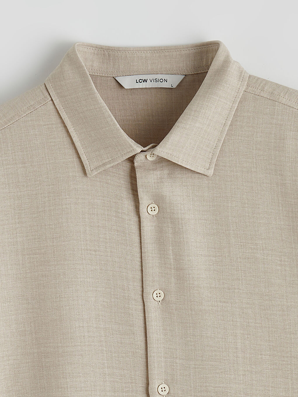 Bej Regular Fit Erkek Gömlek-1