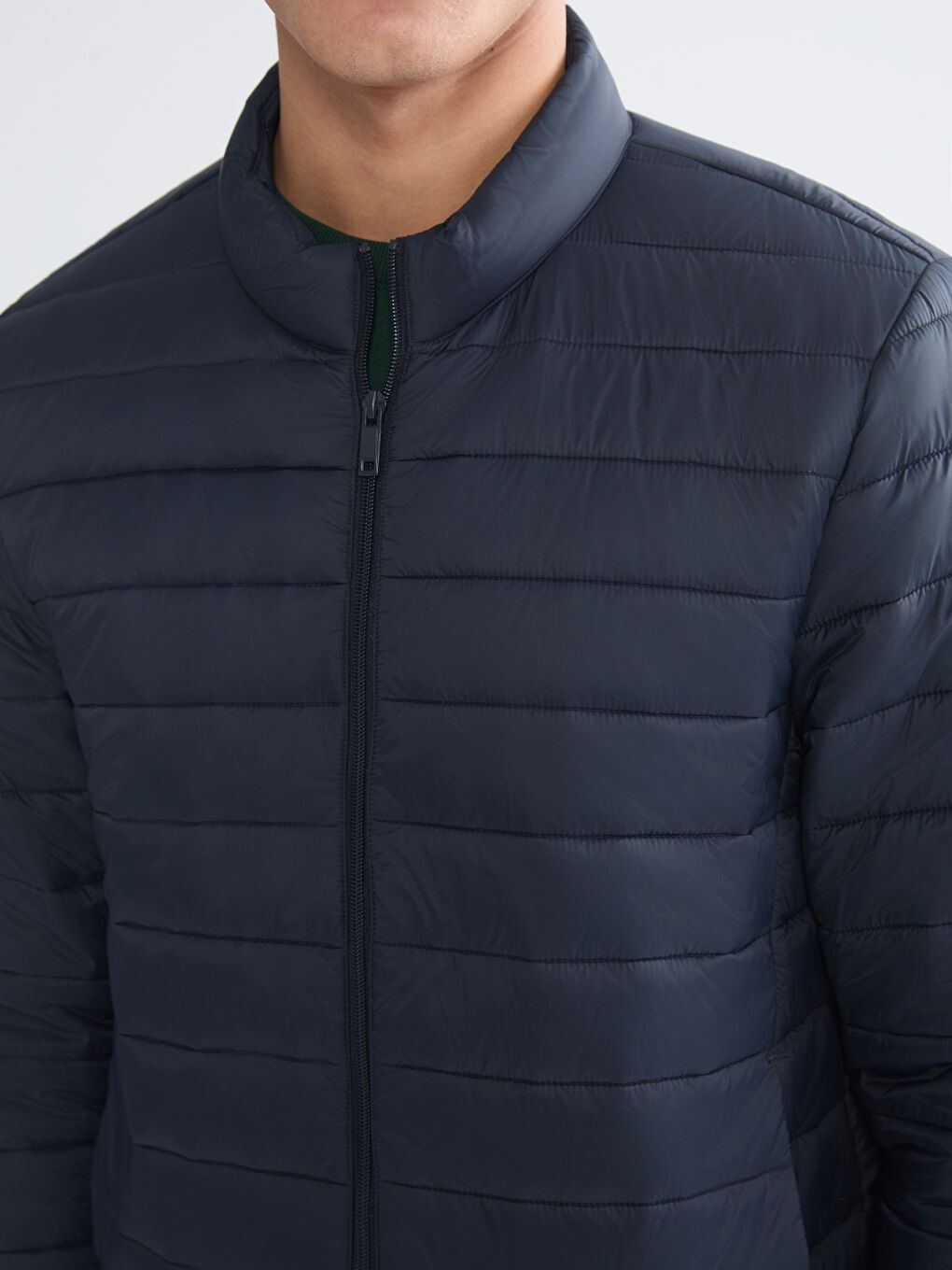 Standard Fit Funnel Neck Men's Puffer Coat-2