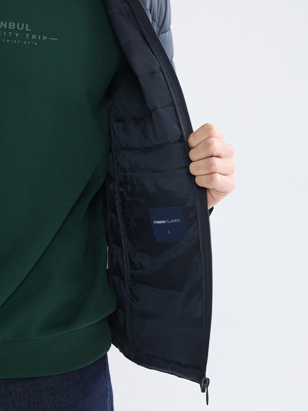 Standard Fit Funnel Neck Men's Puffer Coat-3