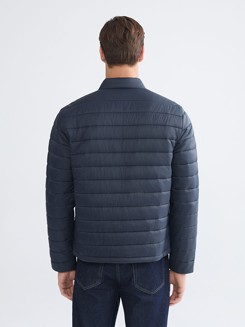 Standard Fit Funnel Neck Men's Puffer Coat-4