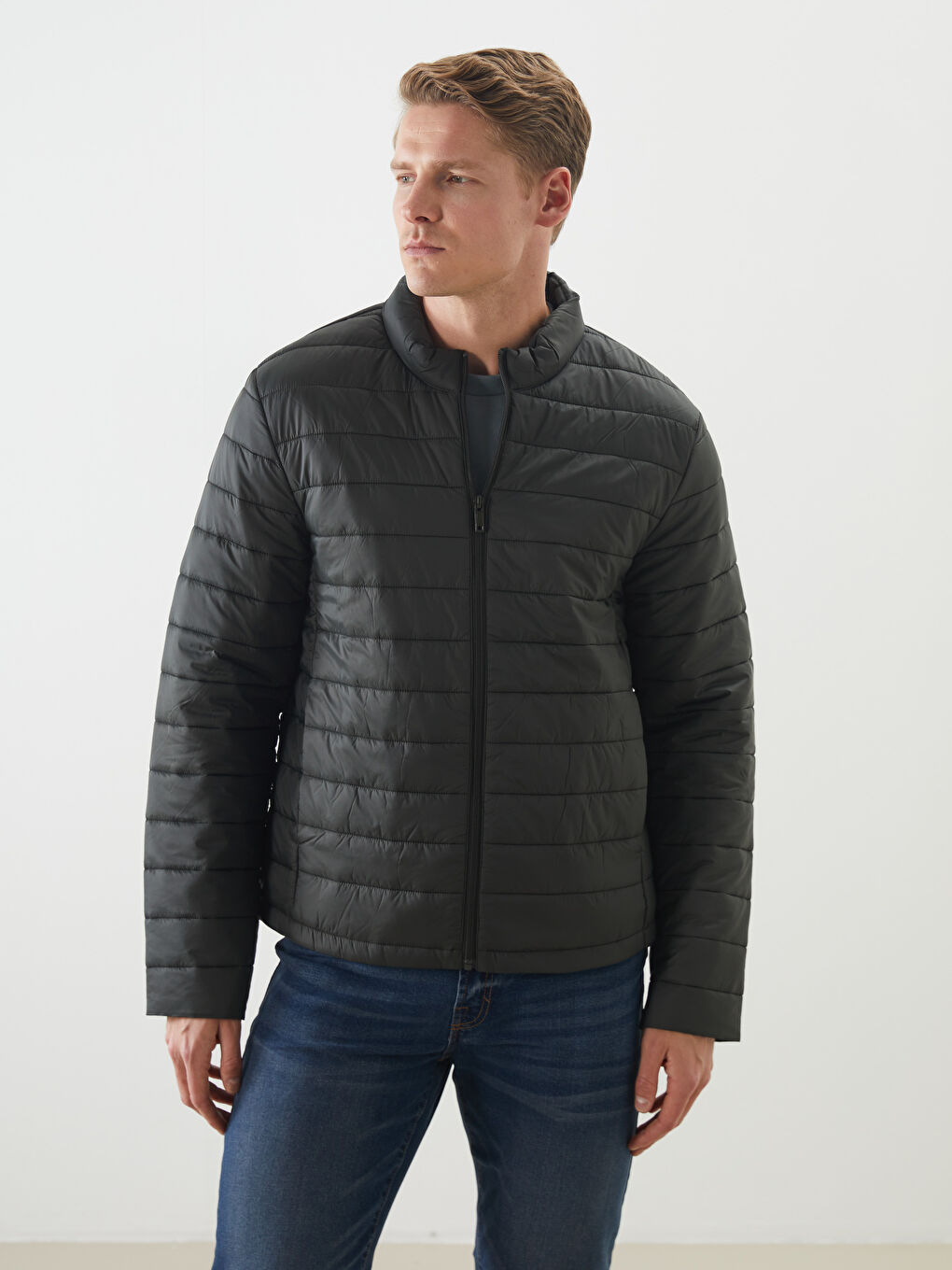 Standard Fit Funnel Neck Men's Puffer Coat