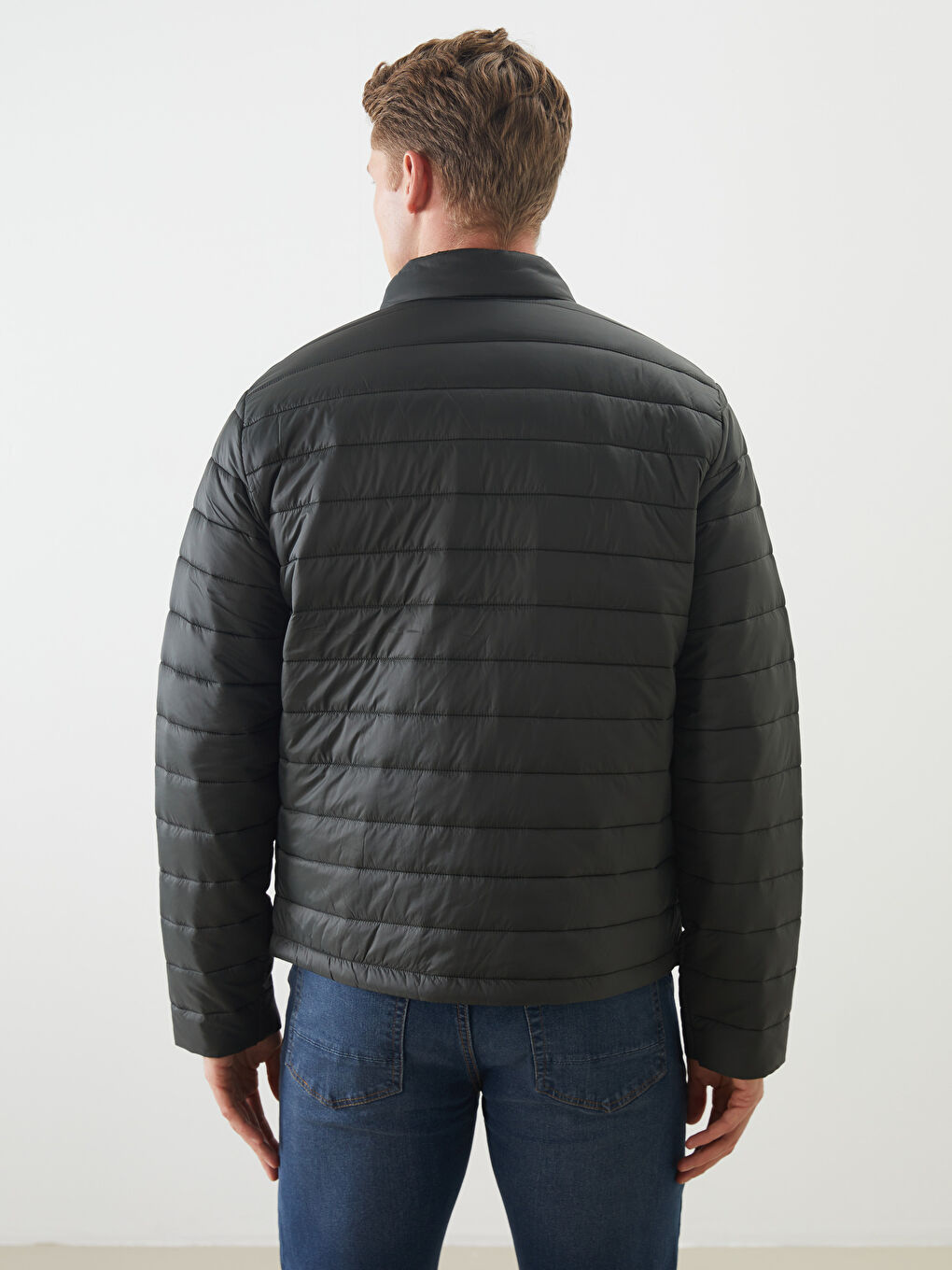 Standard Fit Funnel Neck Men's Puffer Coat-4