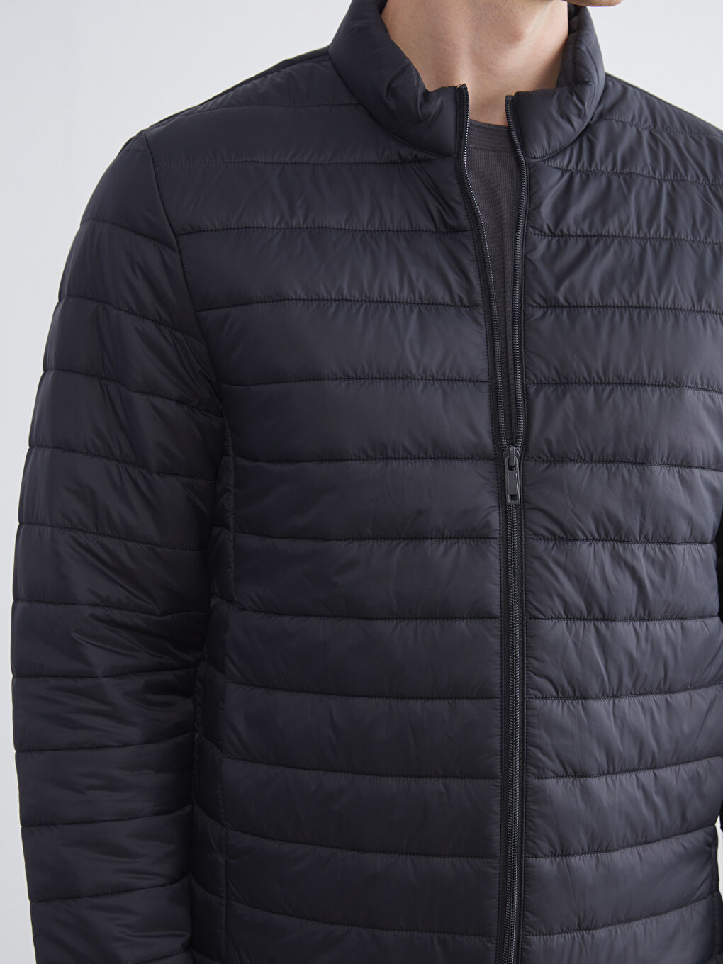 Standard Fit Funnel Neck Men's Puffer Coat-2
