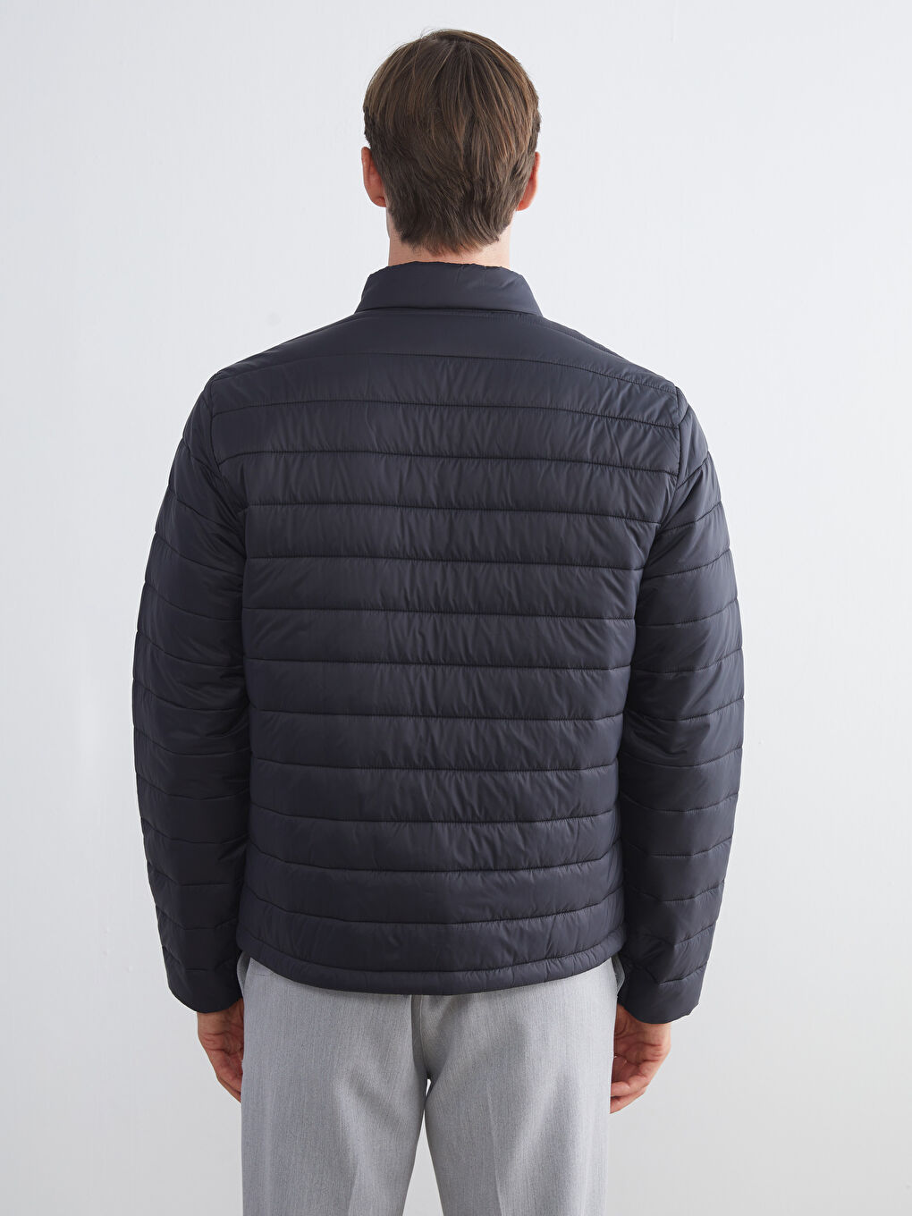 Standard Fit Funnel Neck Men's Puffer Coat-4
