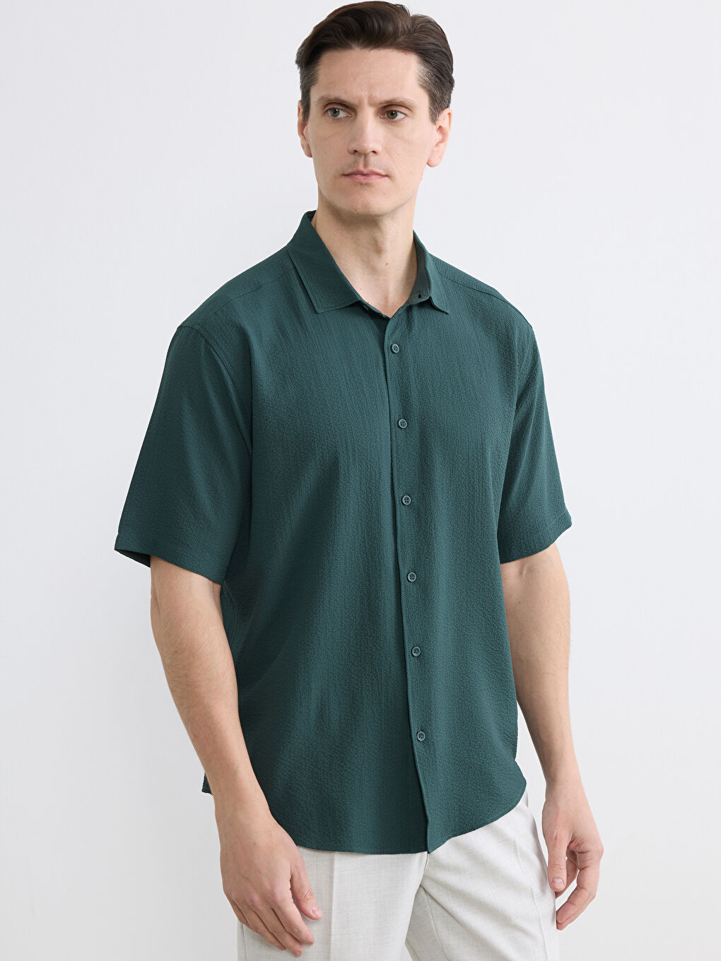 Regular Fit Kısa Kollu Erkek Gömlek