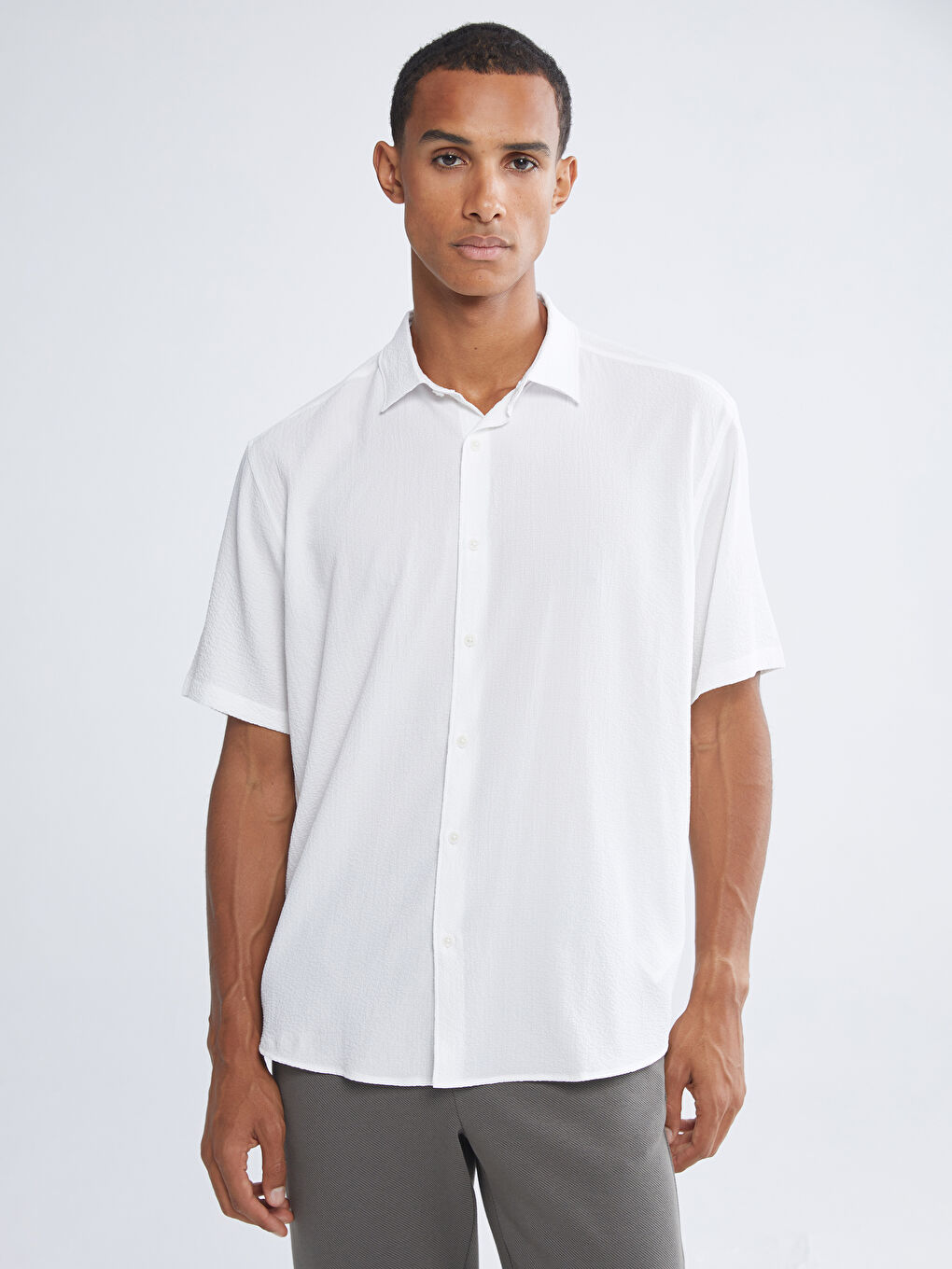 Regular Fit Short Sleeve Men's Shirt-1
