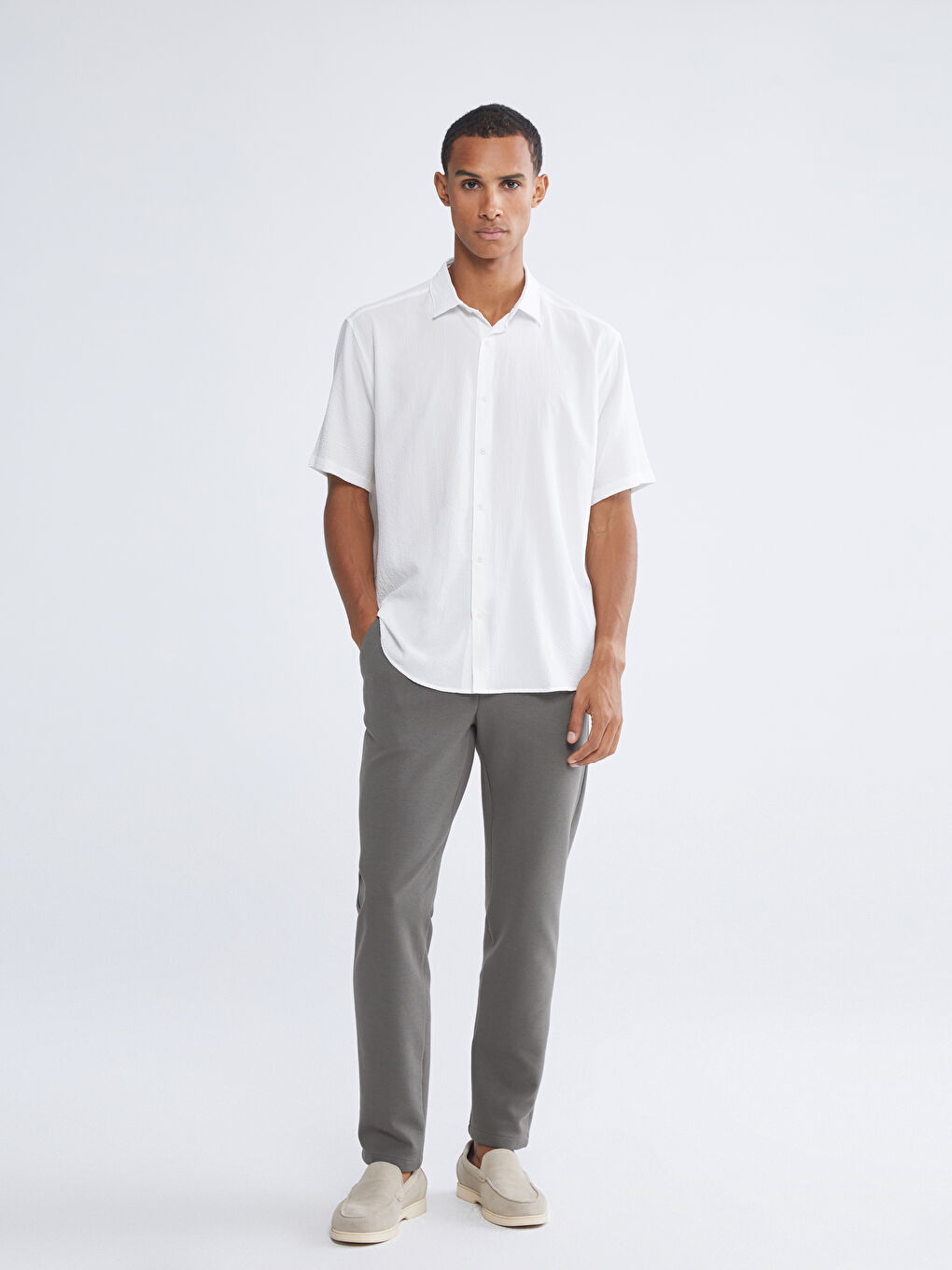 Regular Fit Short Sleeve Men's Shirt-2