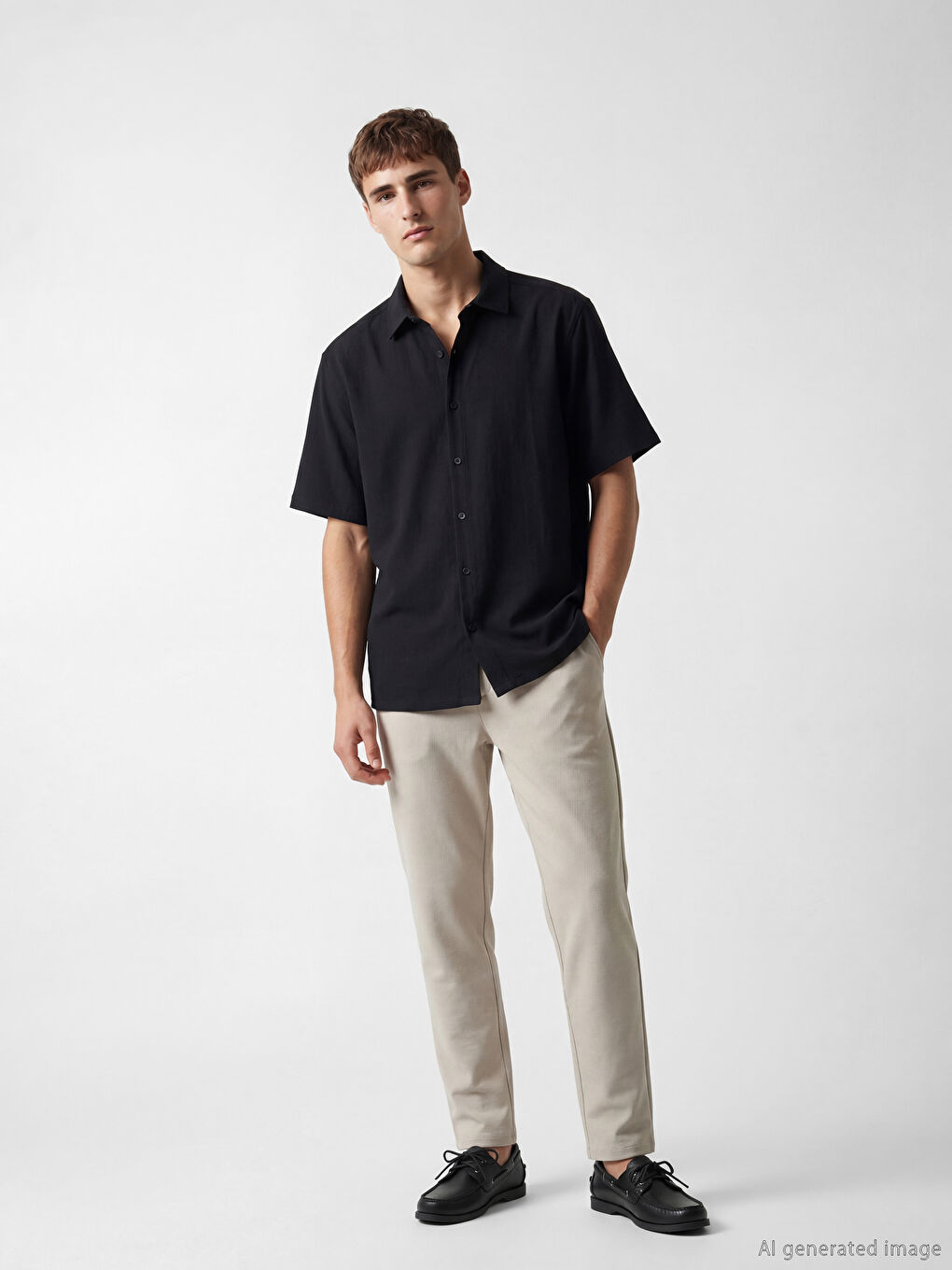 Regular Fit Kısa Kollu Erkek Gömlek-2