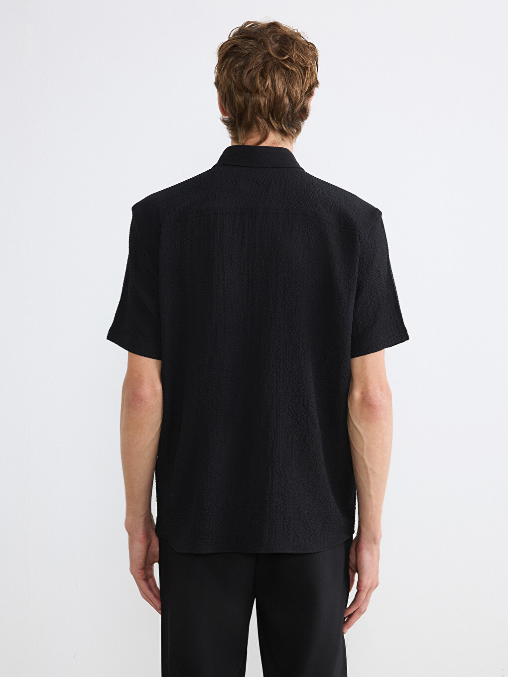 Men's Regular Fit Short Sleeve Shirt-3