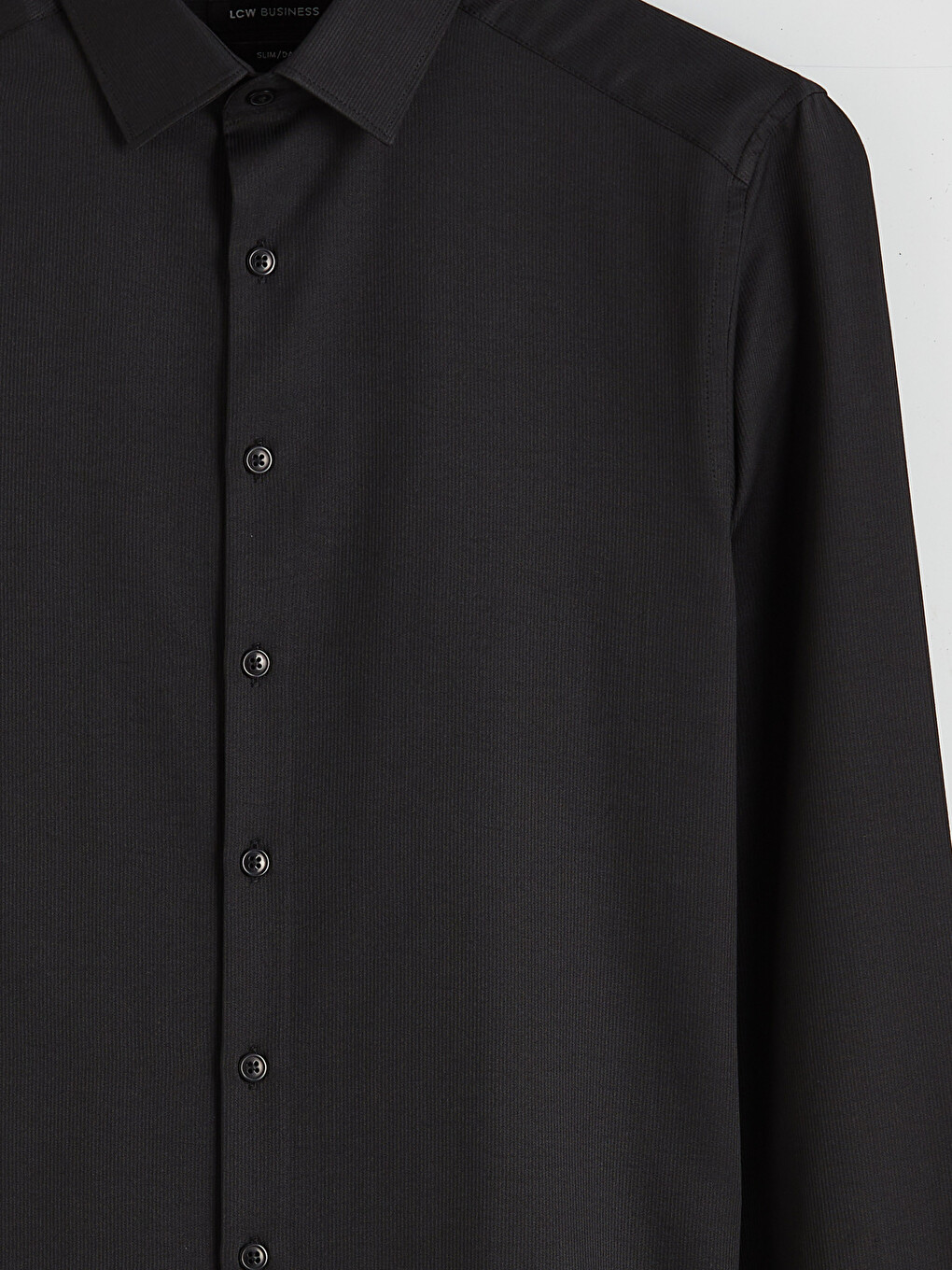 Slim Fit Long Sleeve Dobby Men's Shirt-7