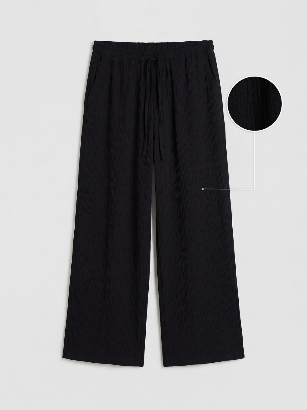 Elastic Waist Textured Women's Pants-3